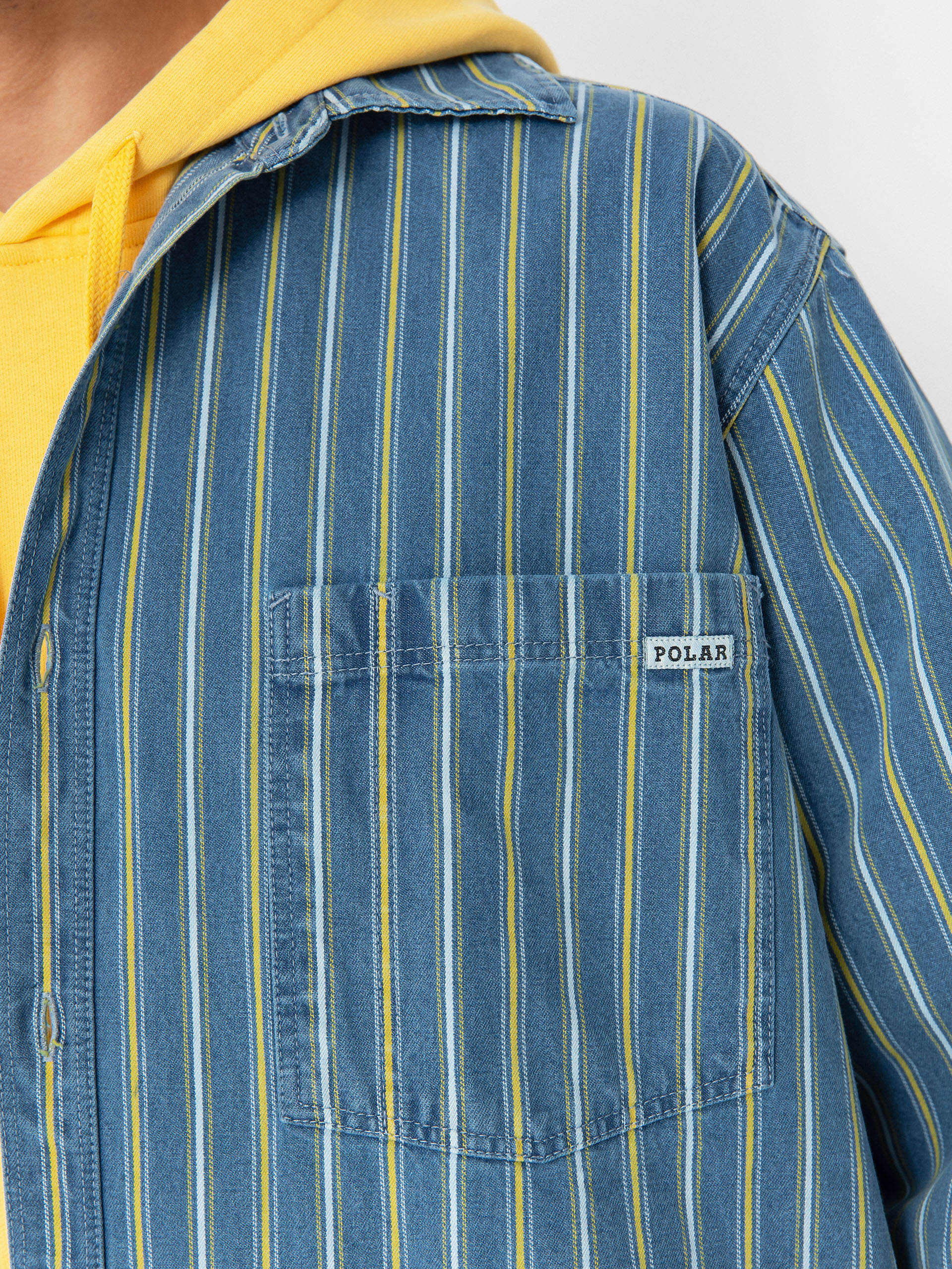 Polar Skate Mike Denim Hemd (blue/yellow)