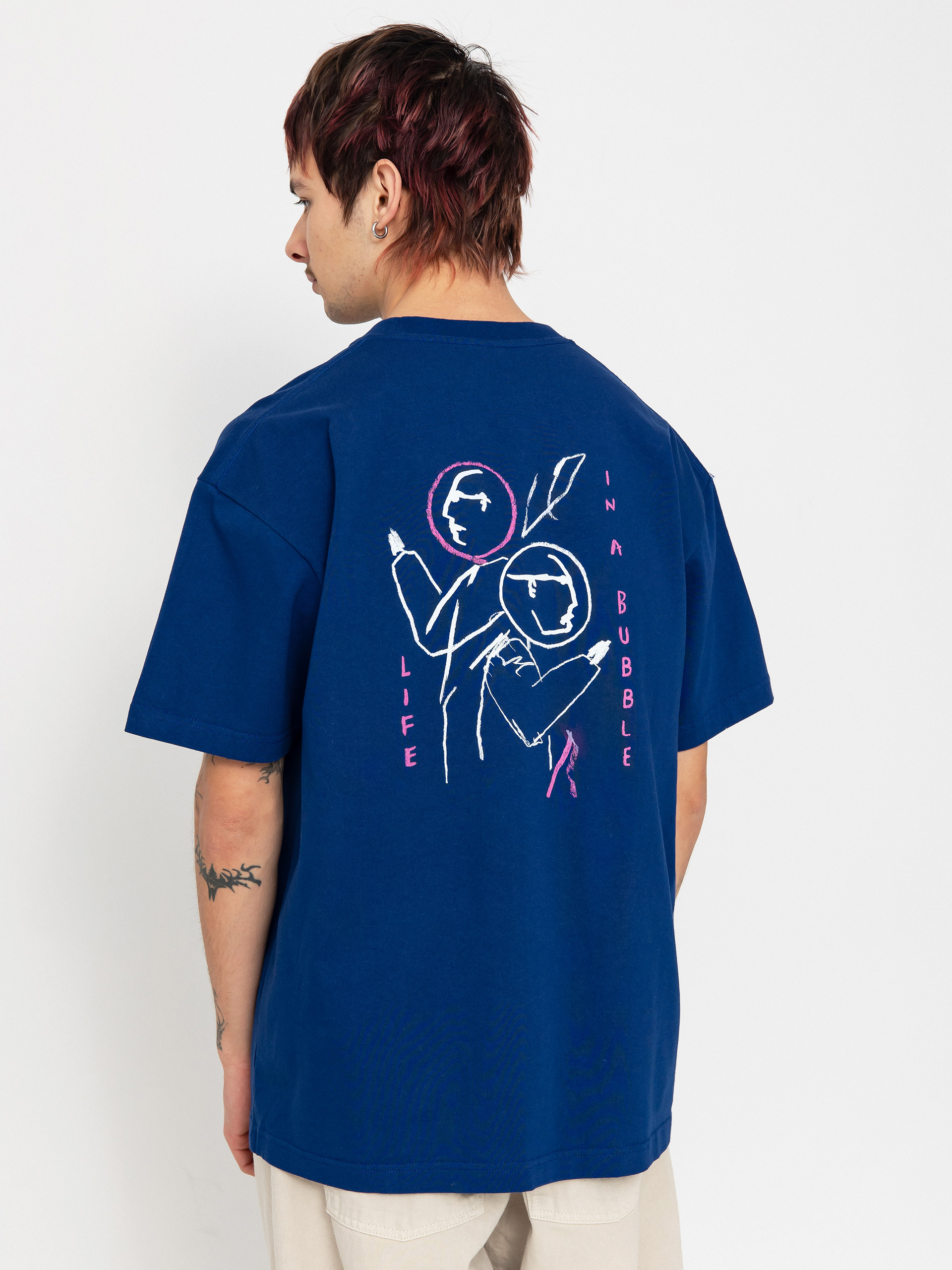 Polar Skate Life In a Bubble T-Shirt (deep royal blue)