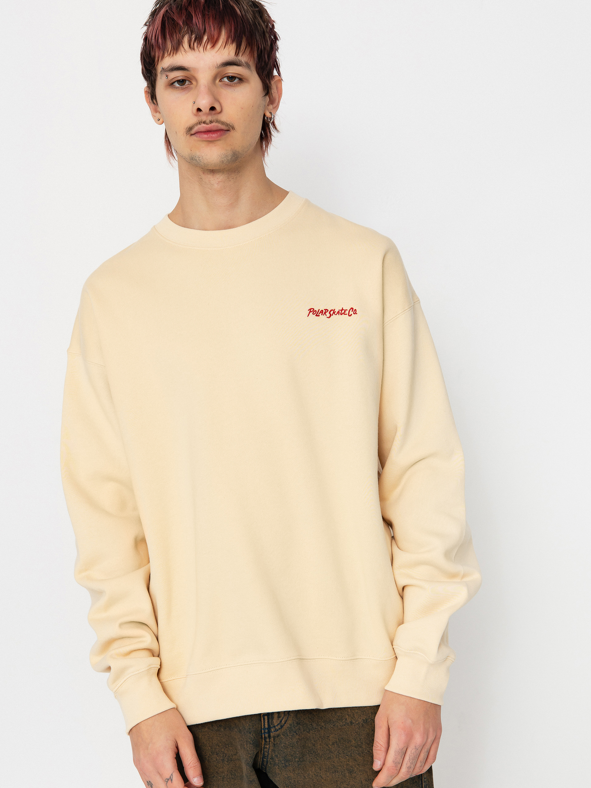 Polar Skate Dave Crewneck Sweatshirt (oatmeal)