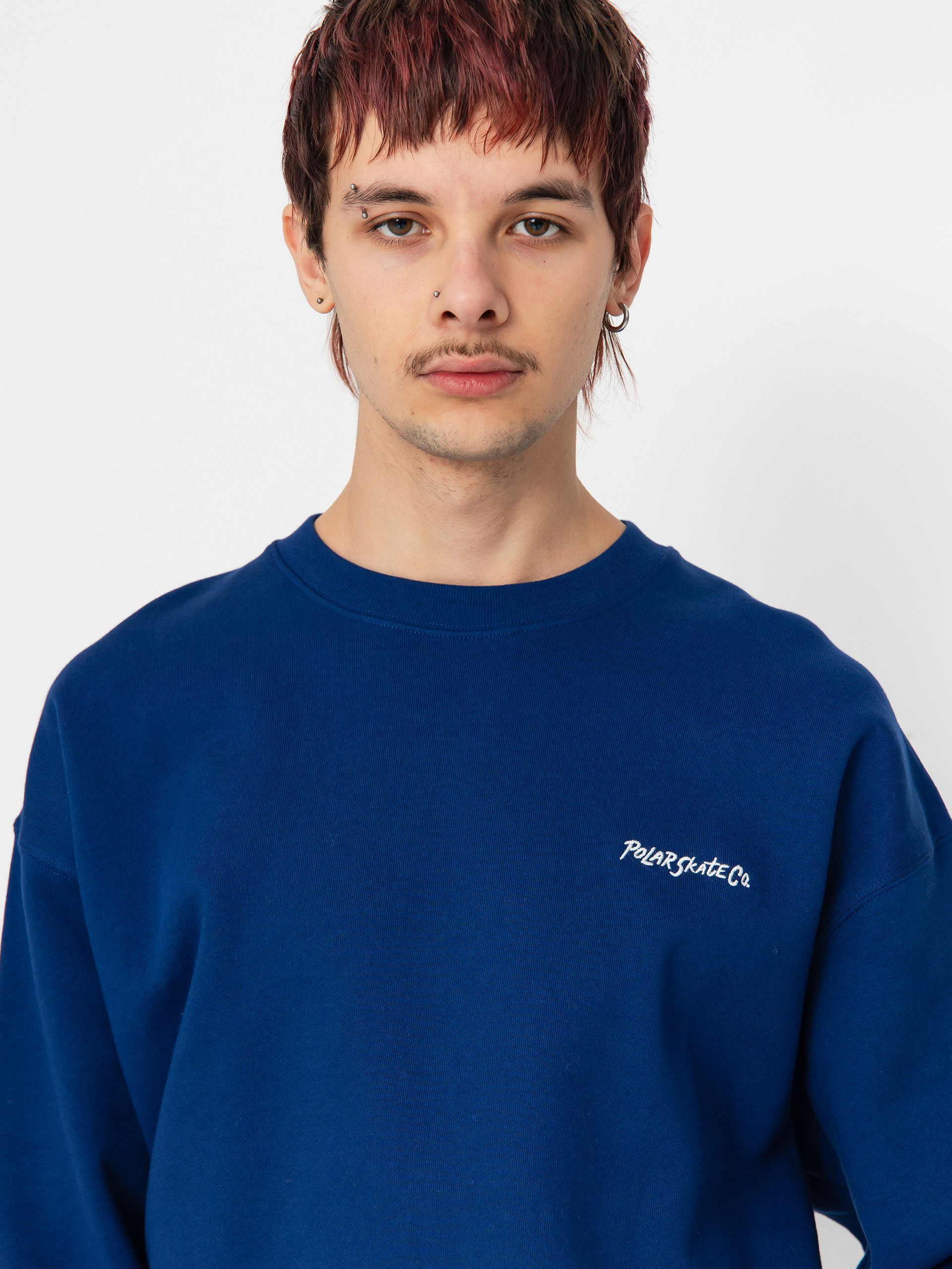 Polar Skate Dave Crewneck Sweatshirt (deep royal blue)
