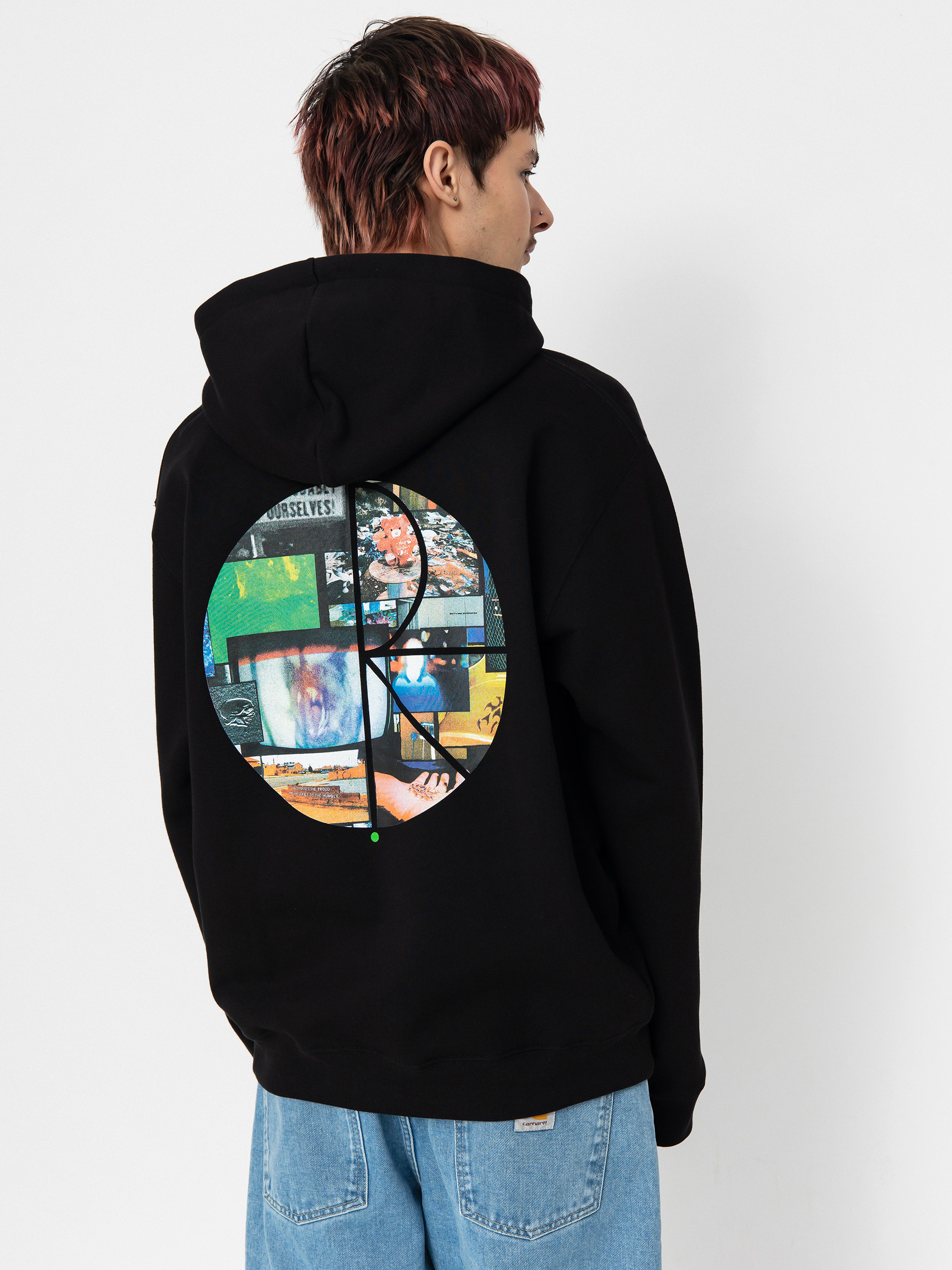 Polar Skate Dave Fill Logo Ourselves Collage HD Hoodie (black)