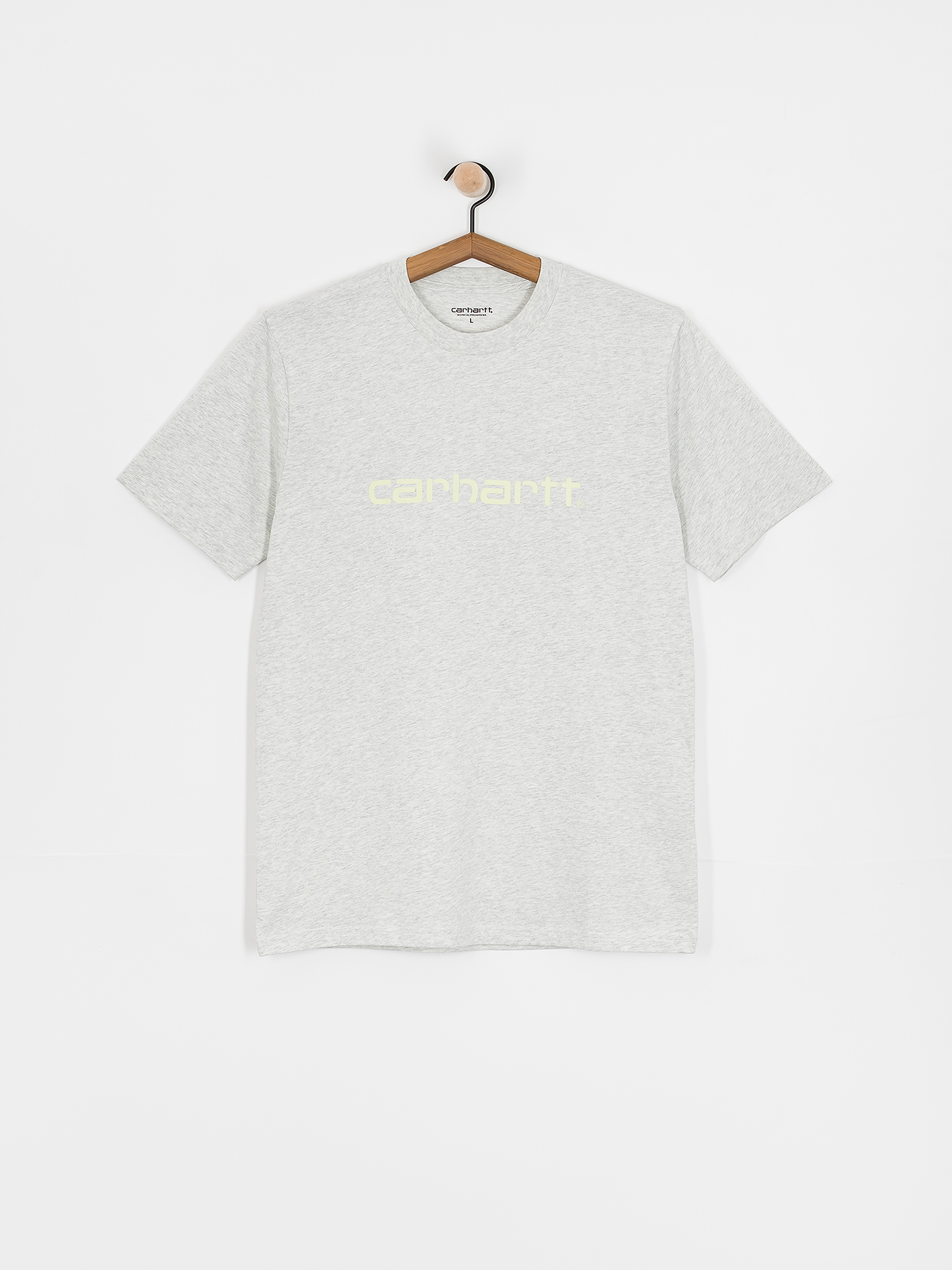 Carhartt WIP Script T-Shirt (ash heather/air green)