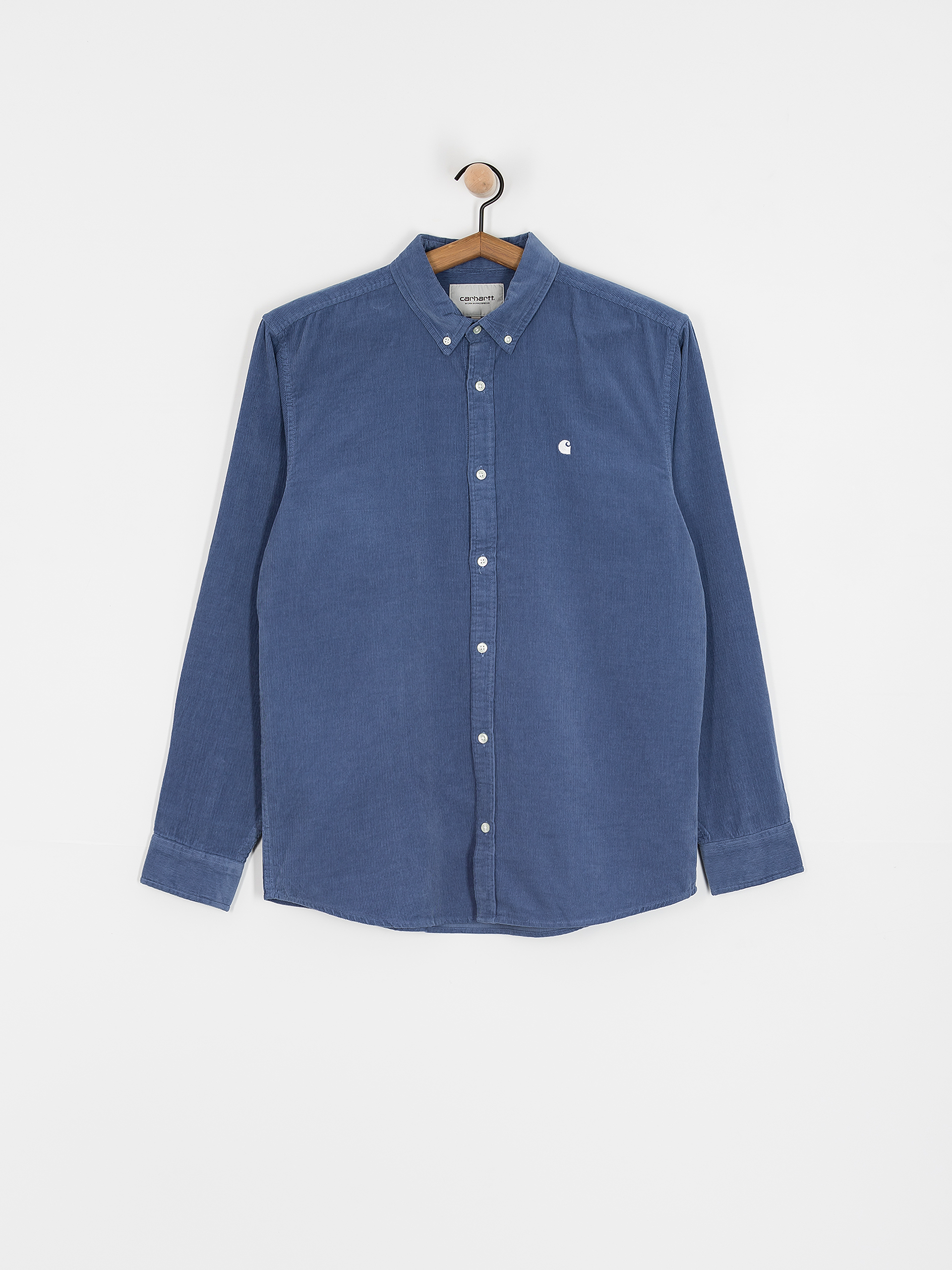 Carhartt WIP Madison Fine Cord Hemd (blue iris/wax)