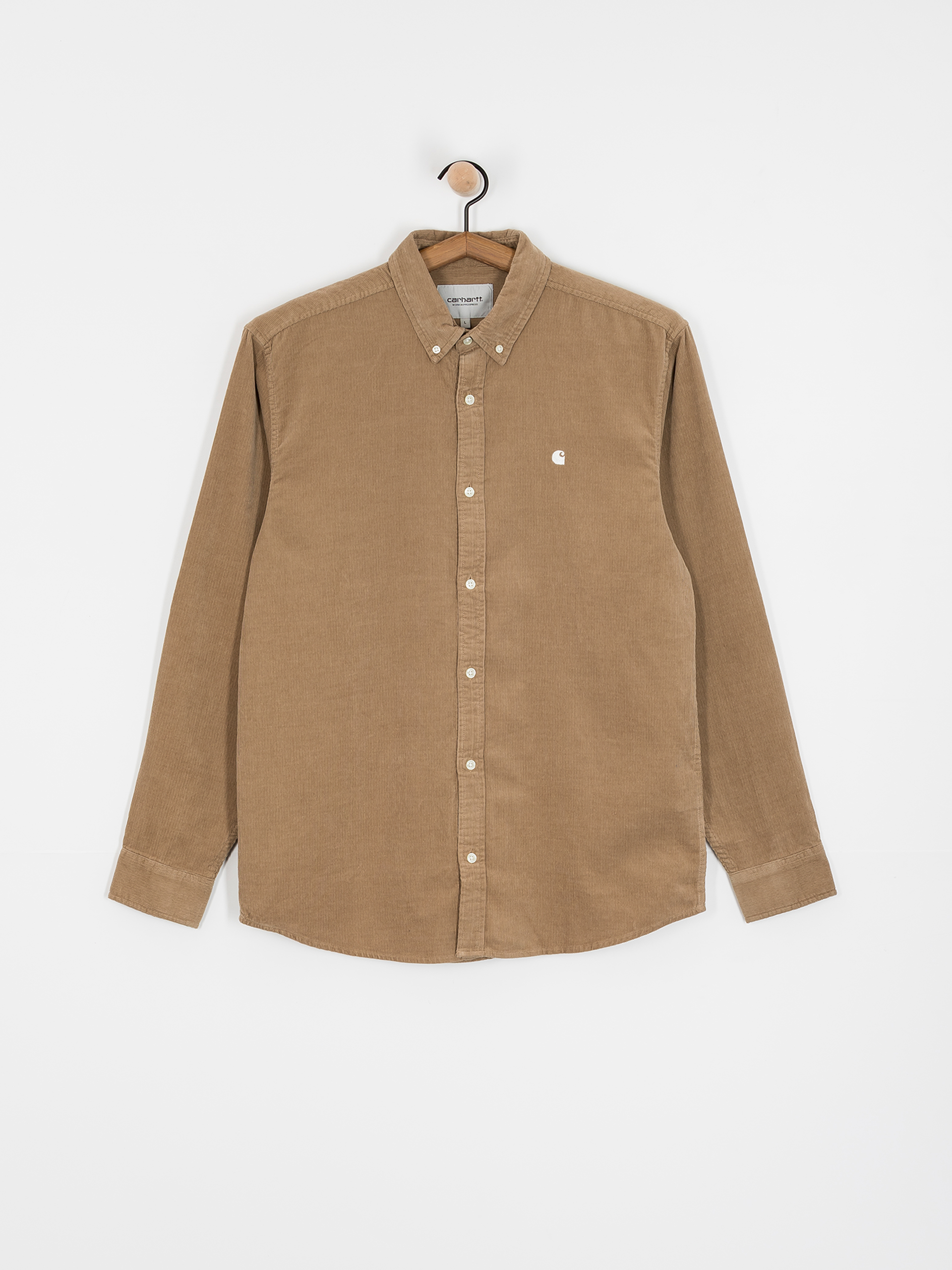 Carhartt WIP Madison Fine Cord Shirt - transparent (leather/wax)