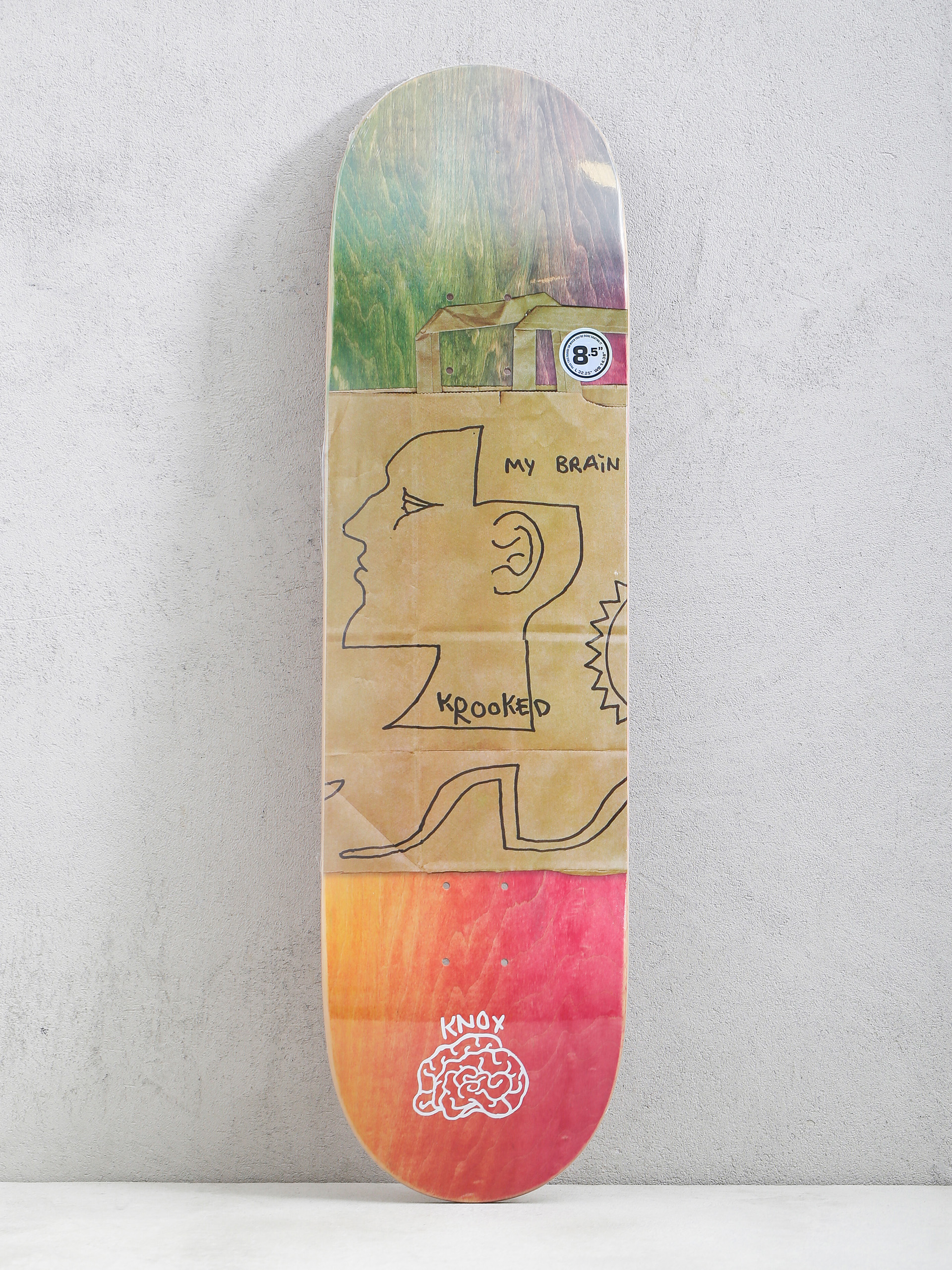 Krooked Knox Toms Brain Deck (green/brown/red)