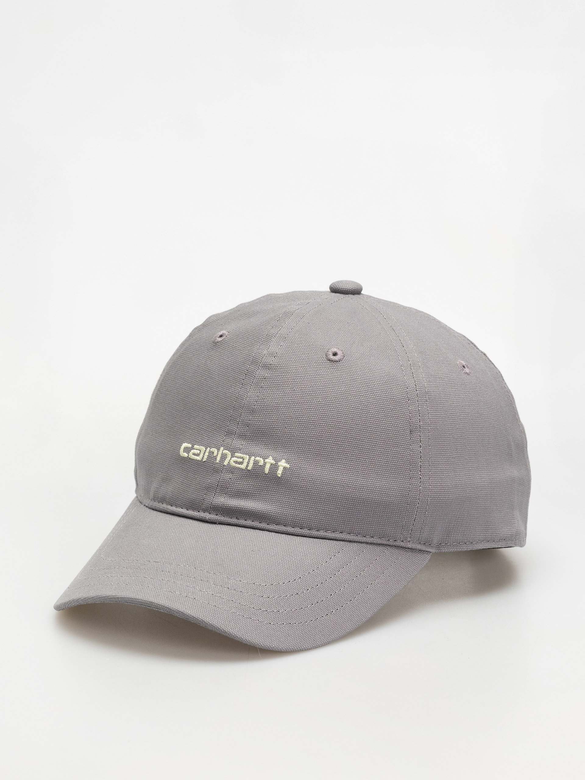 Carhartt WIP Canvas Script Cap - grey (yosemite/air green)