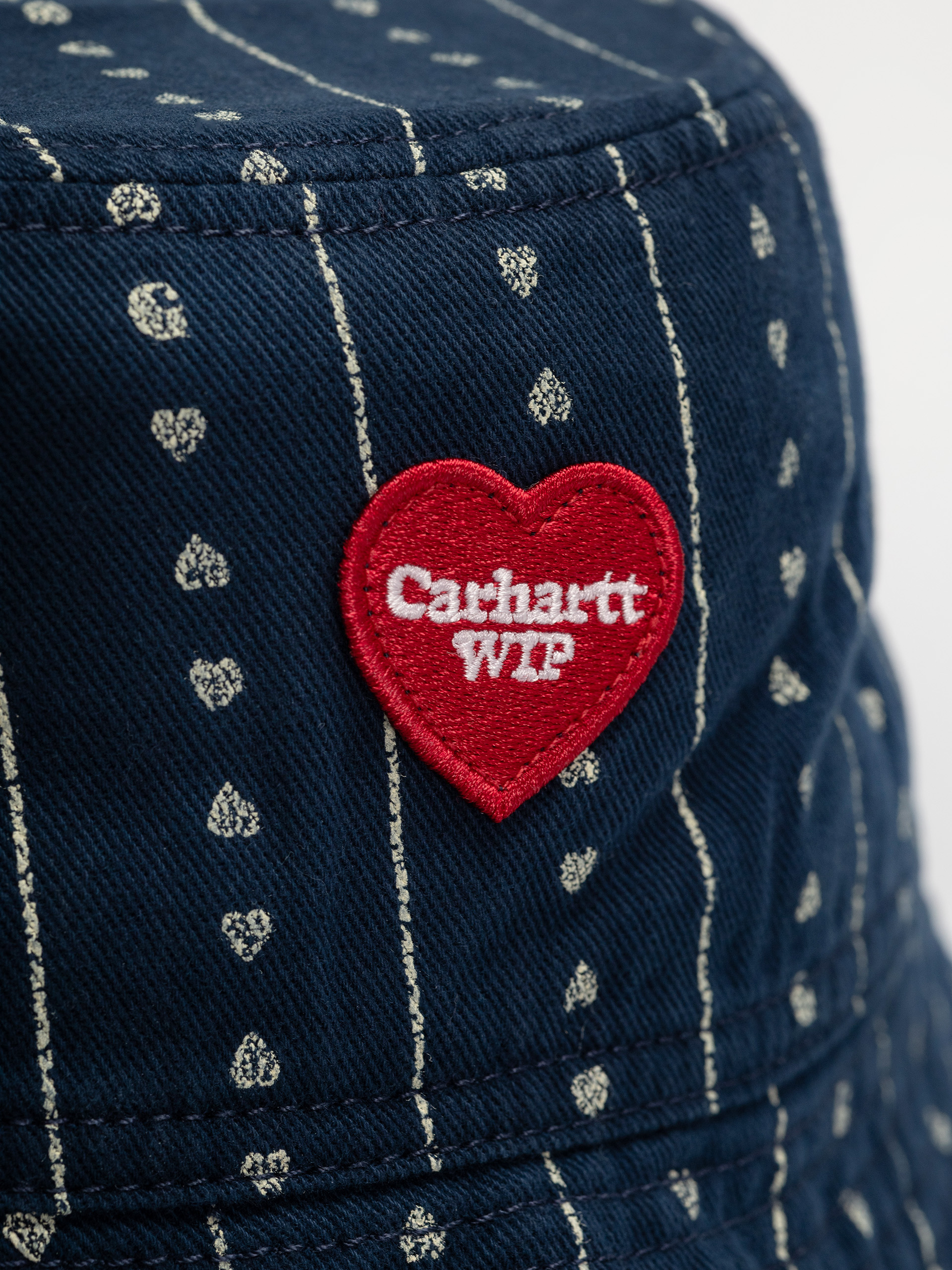 Carhartt WIP Drewe Bucket Hut/Schibermütze (heart c pinstripe/ink/natural)