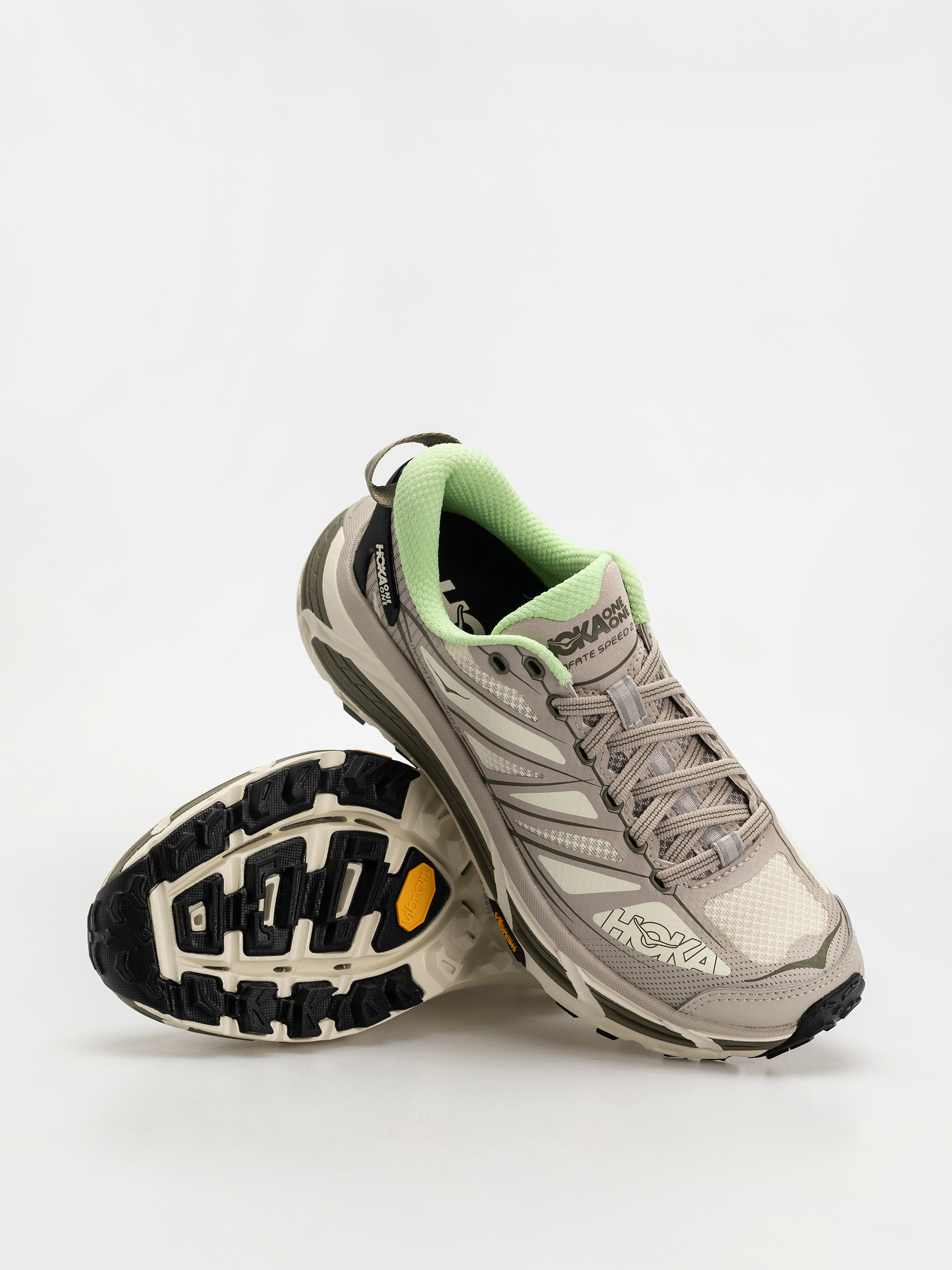 Hoka Mafate Speed 2 Schuhe (putty/eucalyptus)
