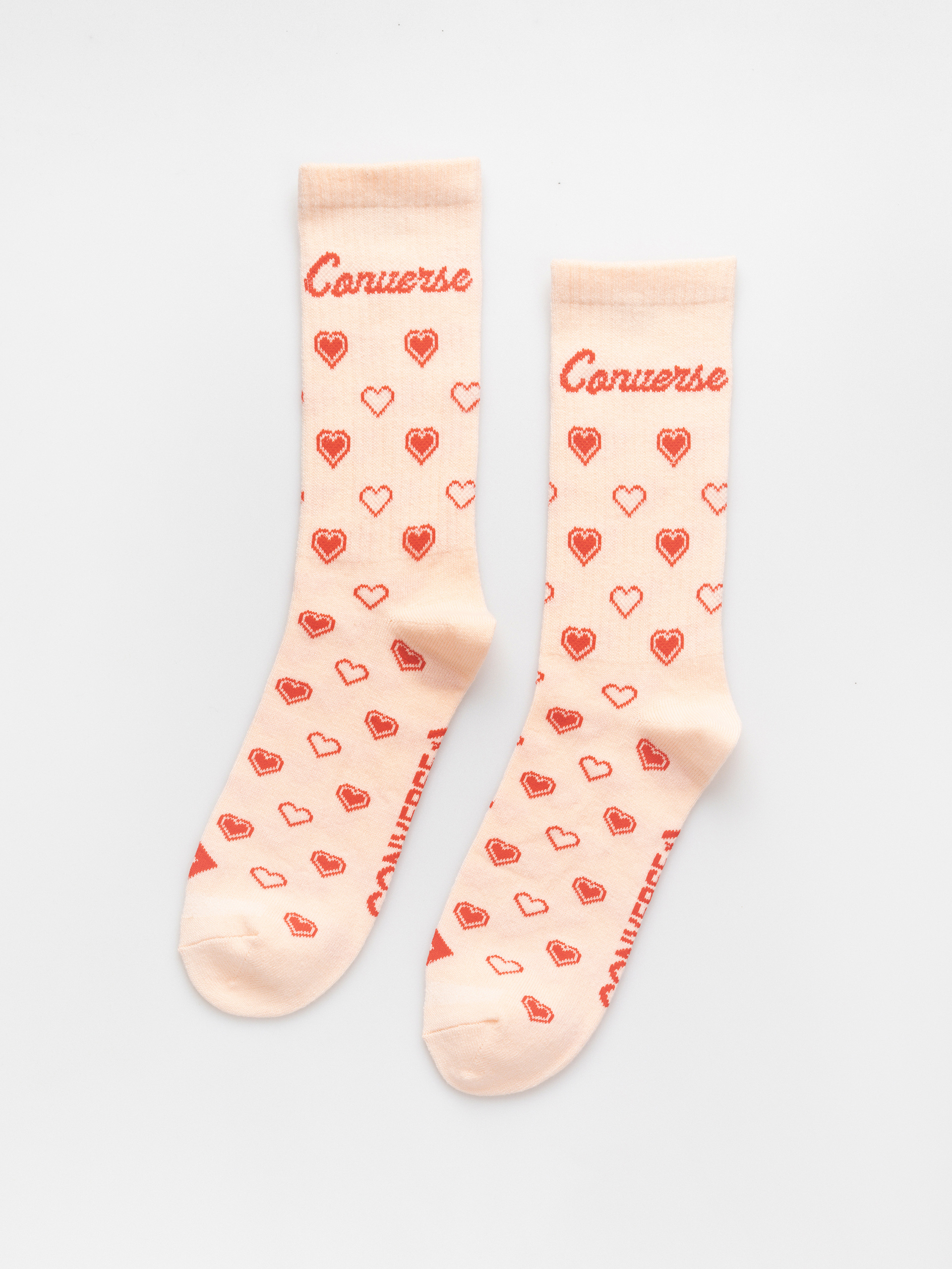 Converse Love Crew Flat Knit Wmn Socken (pale petal)