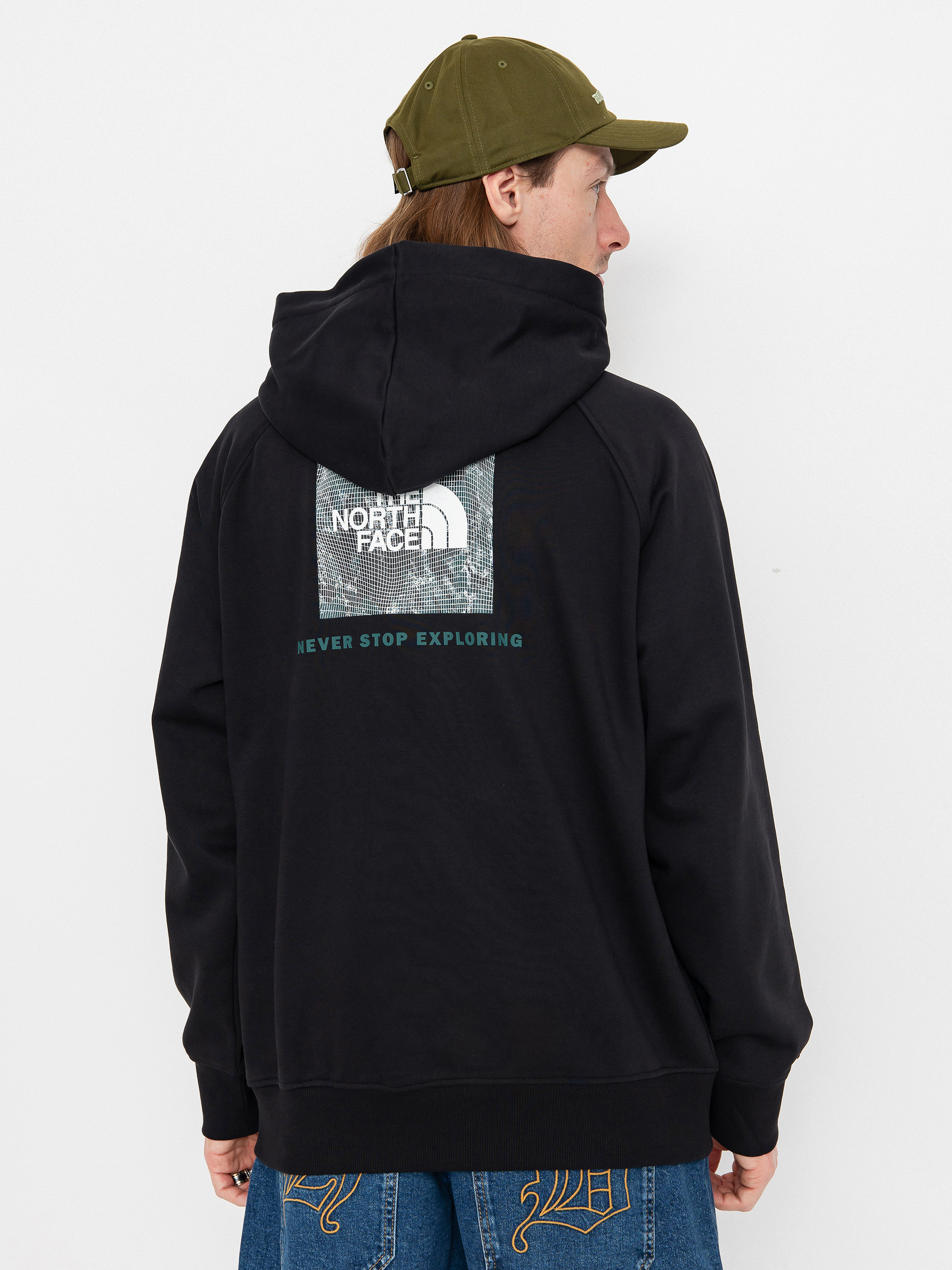 The North Face Raglan Box Nse Tailgrid Infill HD Hoodie (tnf black/deep nori tra)