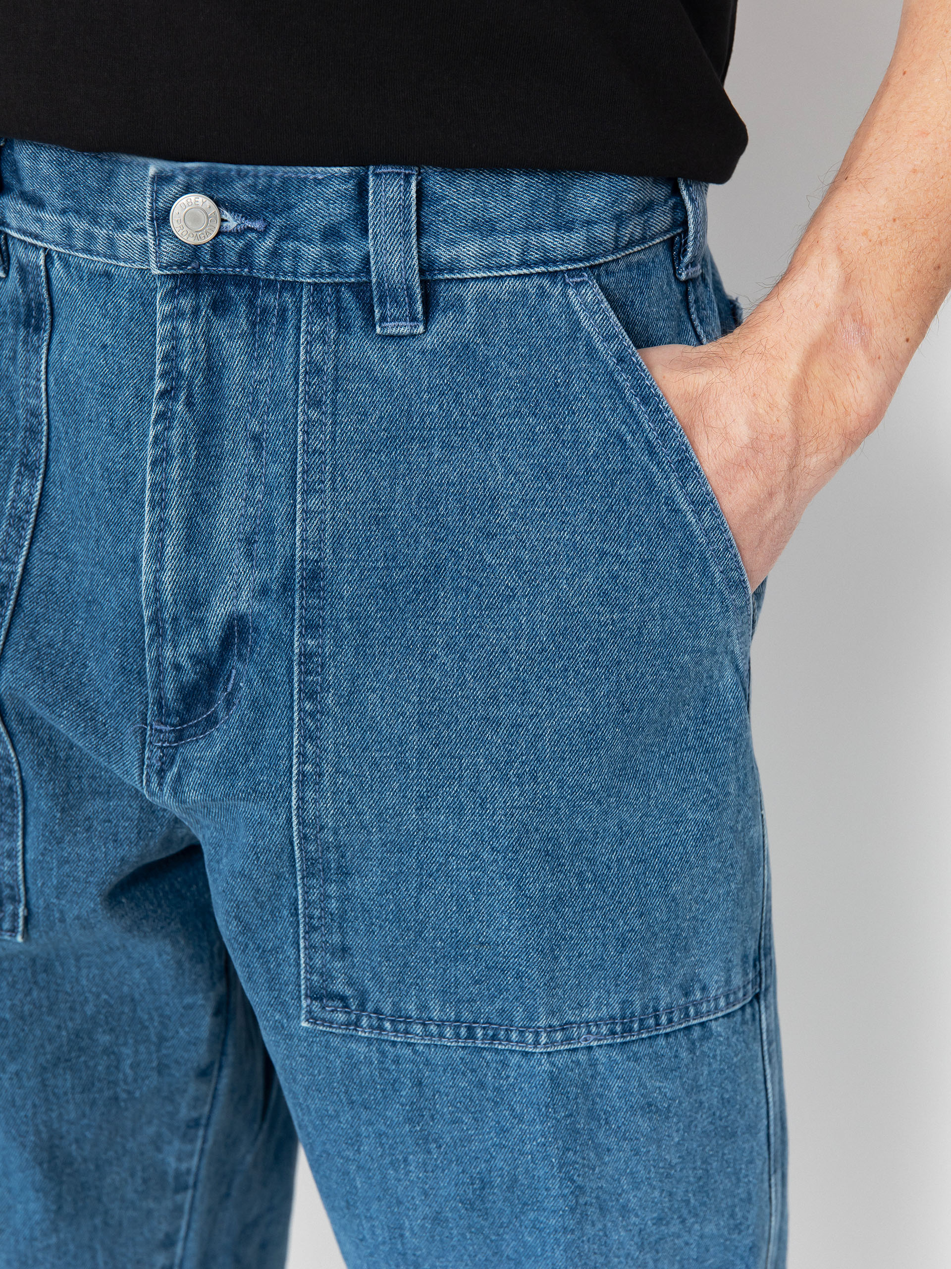 OBEY Big Timer Utility Denim Pants (light indigo)