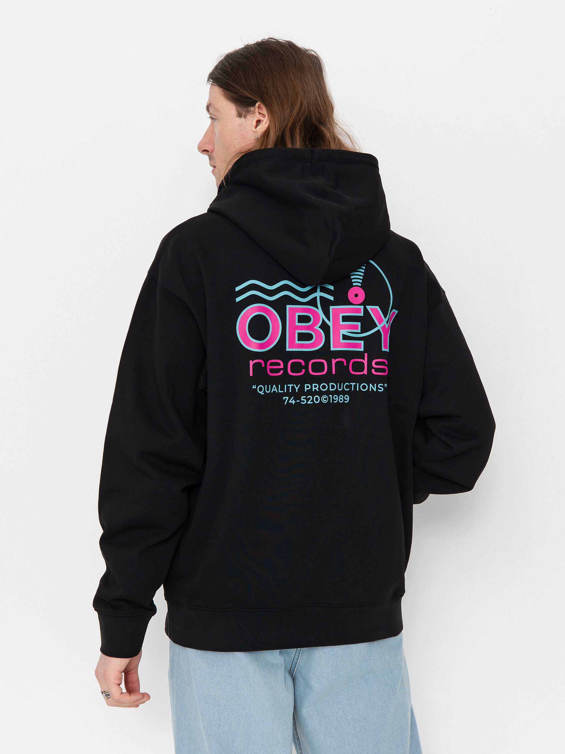 OBEY Records Sound Waves Sweatshirt (black)