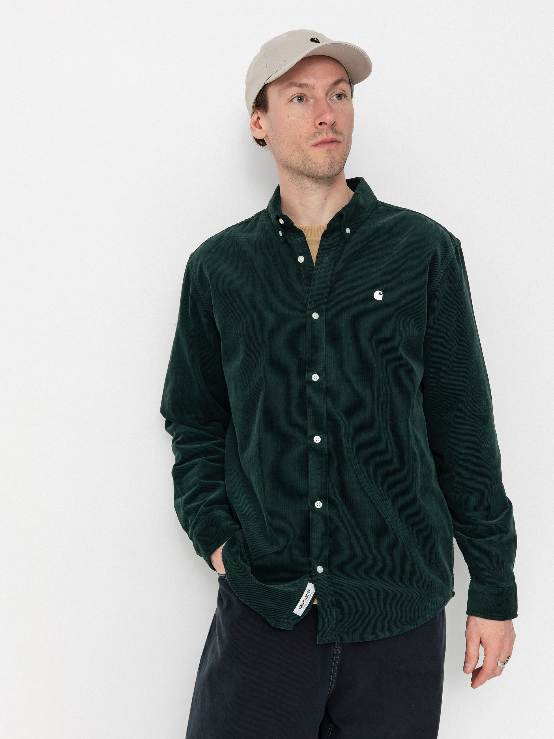 Carhartt WIP Madison Fine Cord Shirt (conifer/wax)