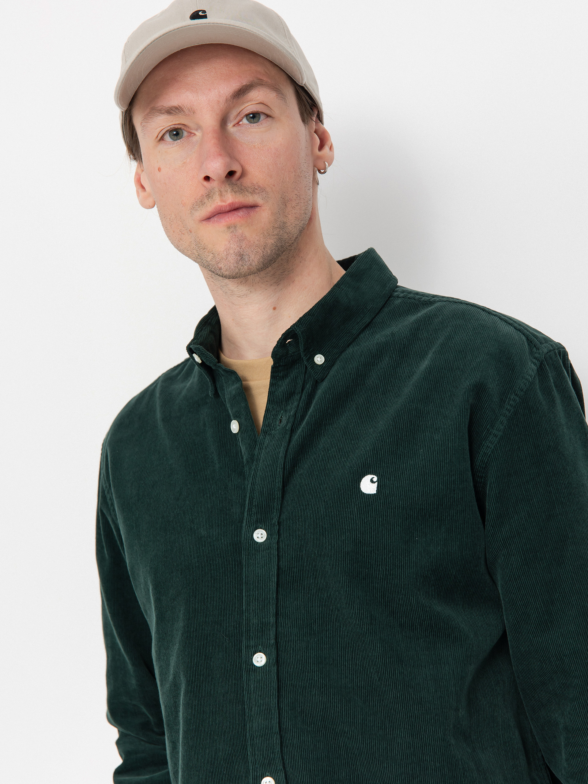 Carhartt WIP Madison Fine Cord Shirt - green (conifer/wax)