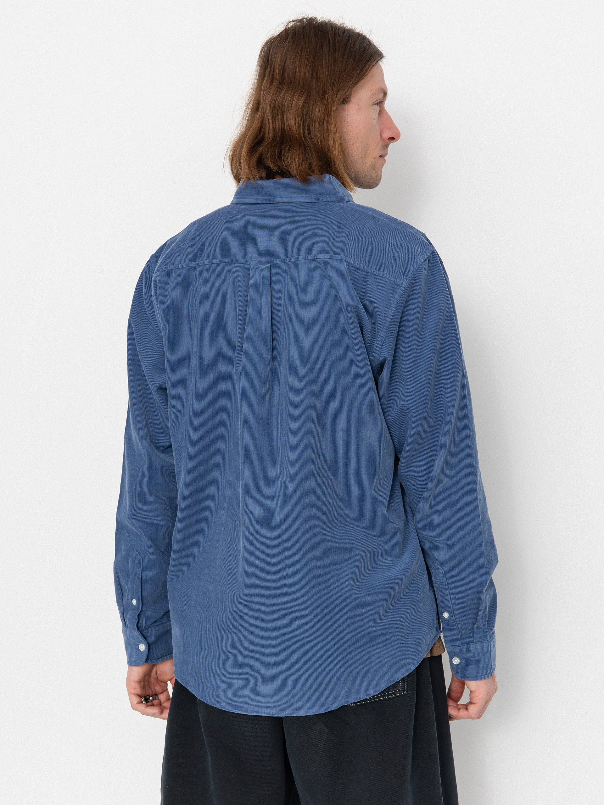 Carhartt WIP Madison Fine Cord Hemd (blue iris/wax)