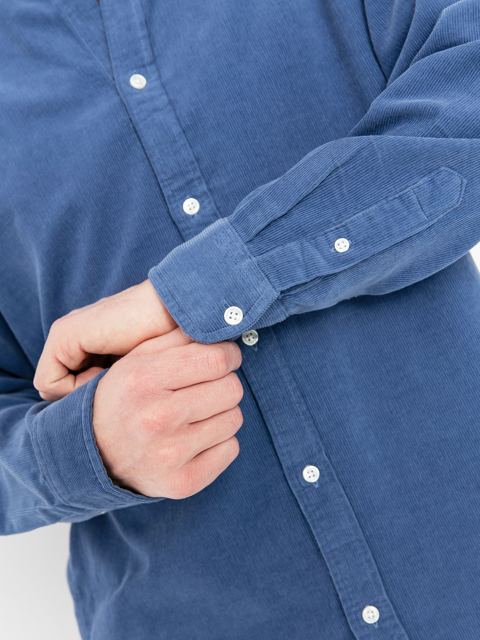 Carhartt WIP Madison Fine Cord Shirt (blue iris/wax)