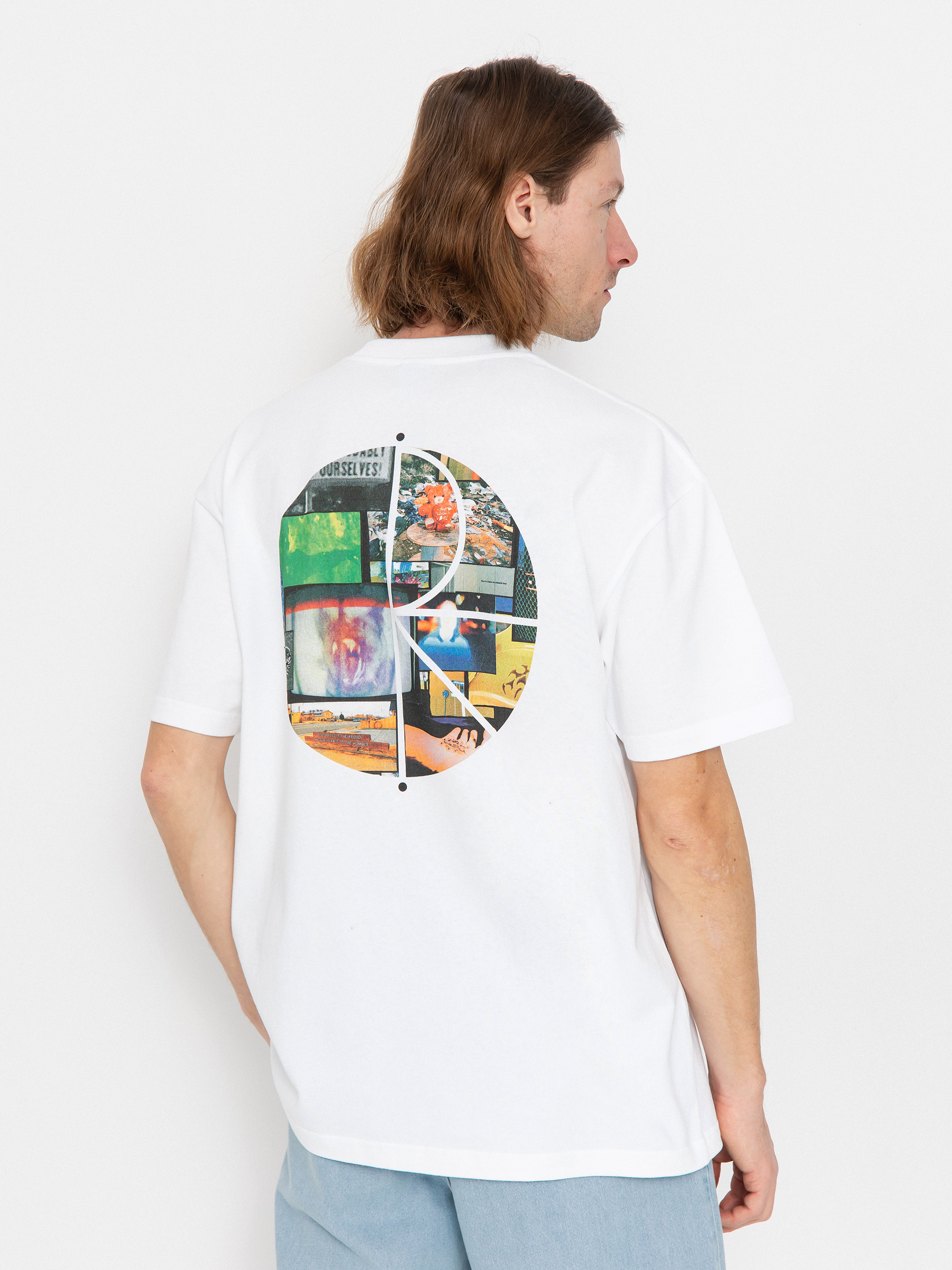 Polar Skate Fill Logo Ourselves Collage T-Shirt (white)