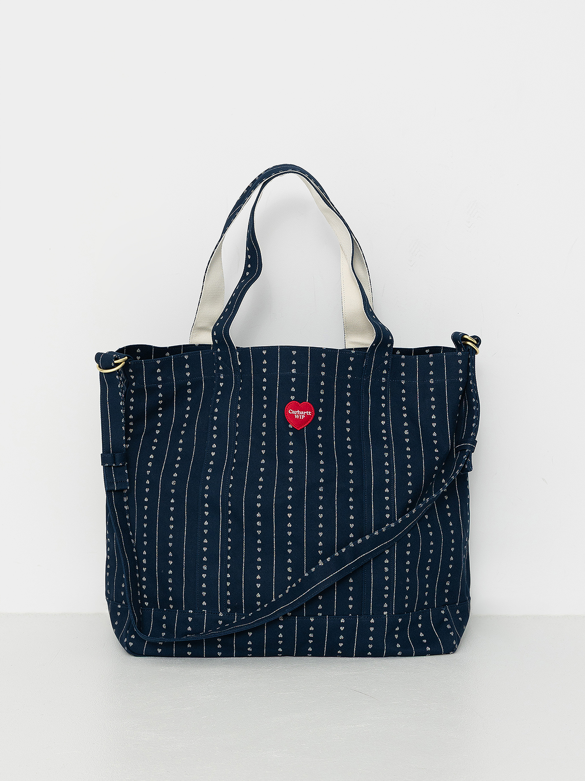 Carhartt WIP Drewe Tote Bag (heart c pinstripe/ink/natural)