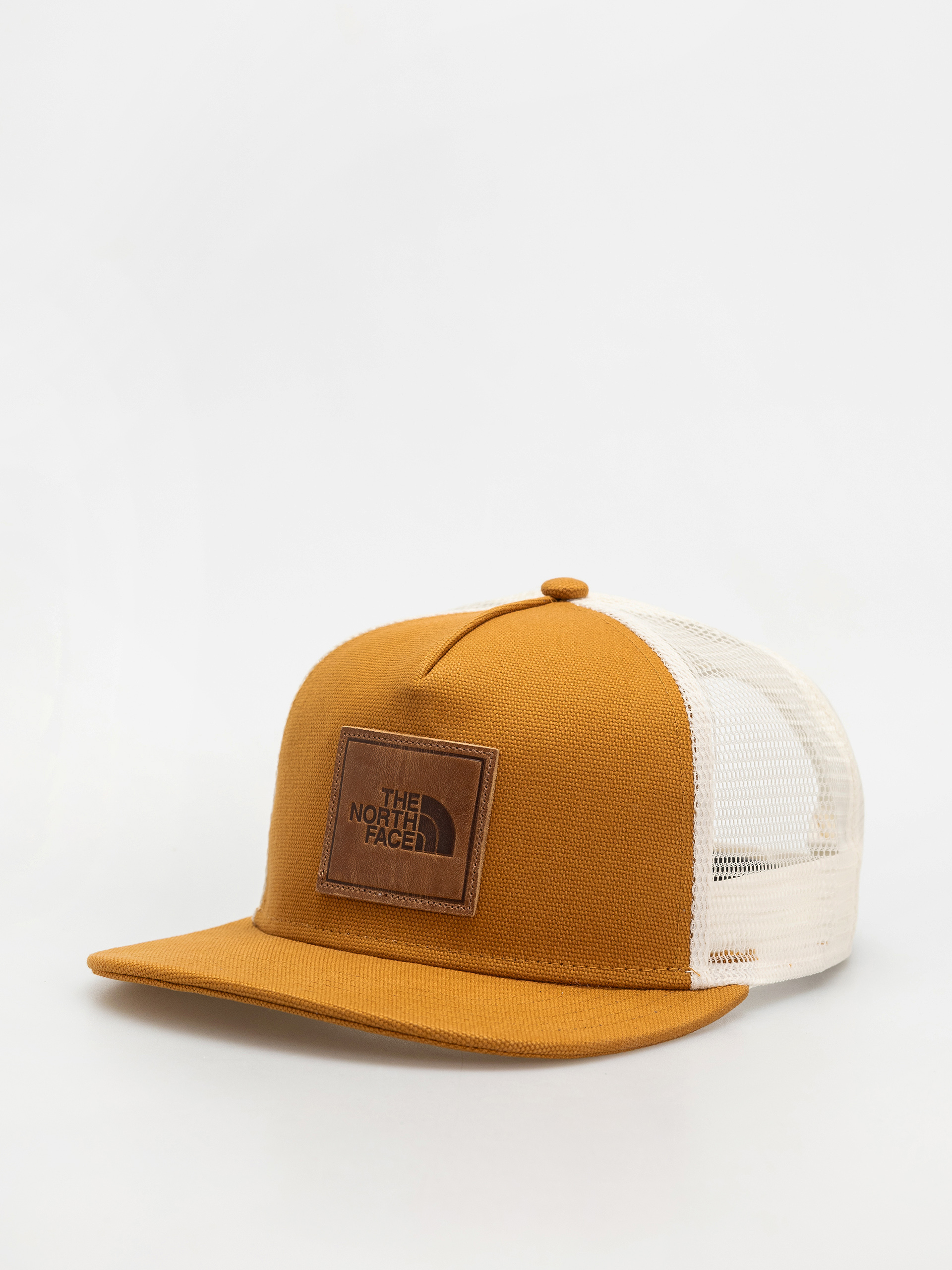 The North Face Half Dome Trucker Cap (timber tan/leather patch)