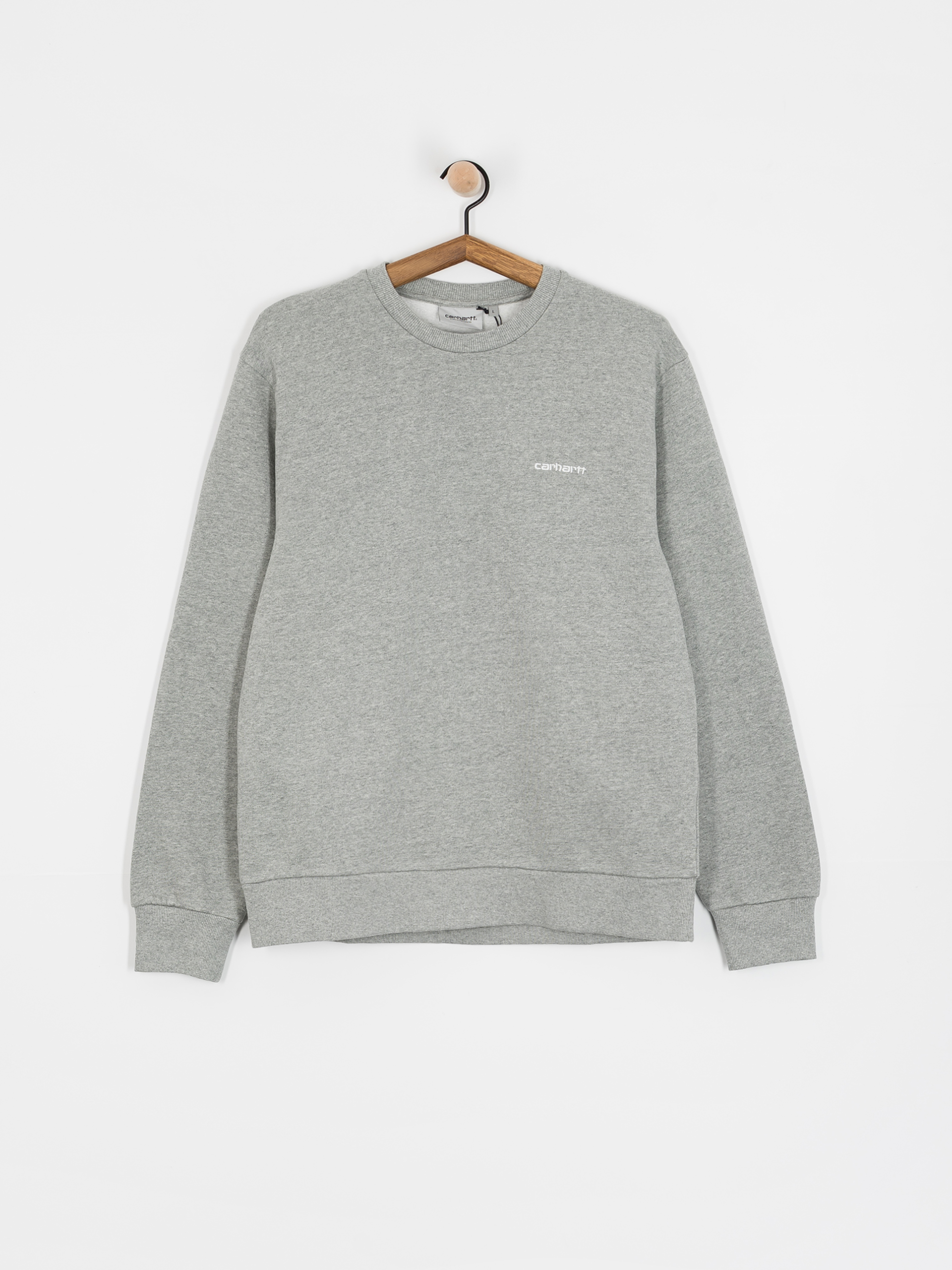 Carhartt WIP Script Embroidery Sweatshirt (grey heather/white)