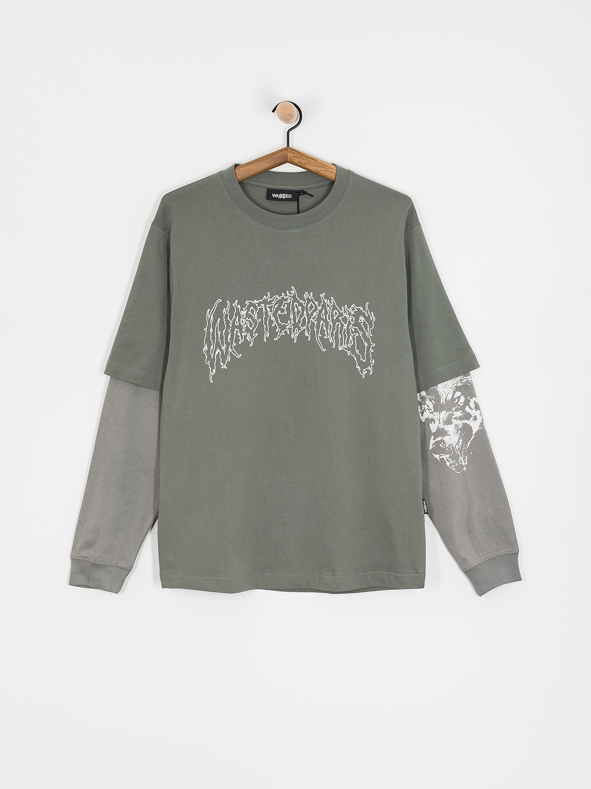 Wasted Paris Varg T Age Longsleeve (loden green/faded loden green)