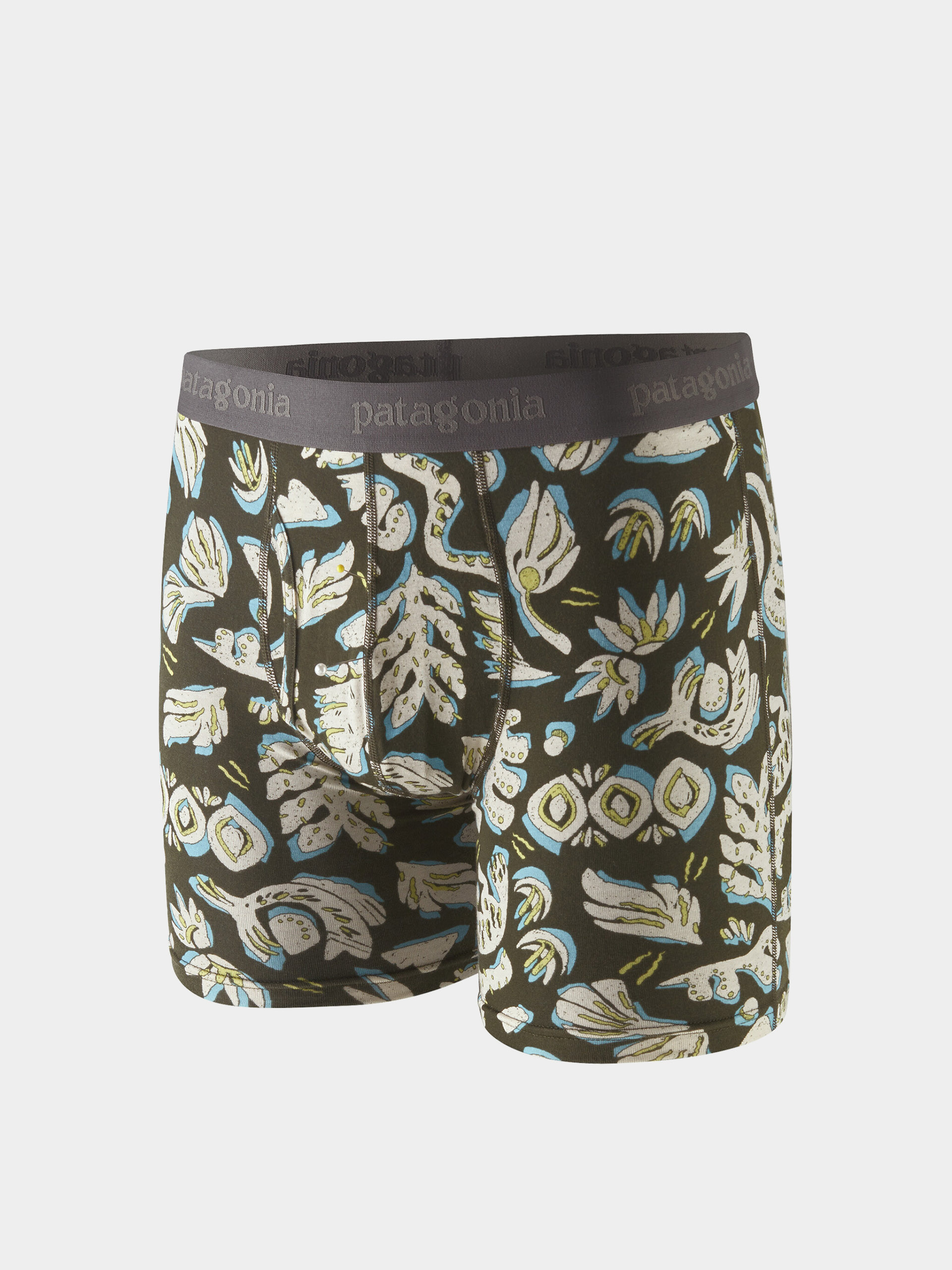 Patagonia Unterwäsche Essential Boxer Briefs 6in (across oceans/pine needle green)