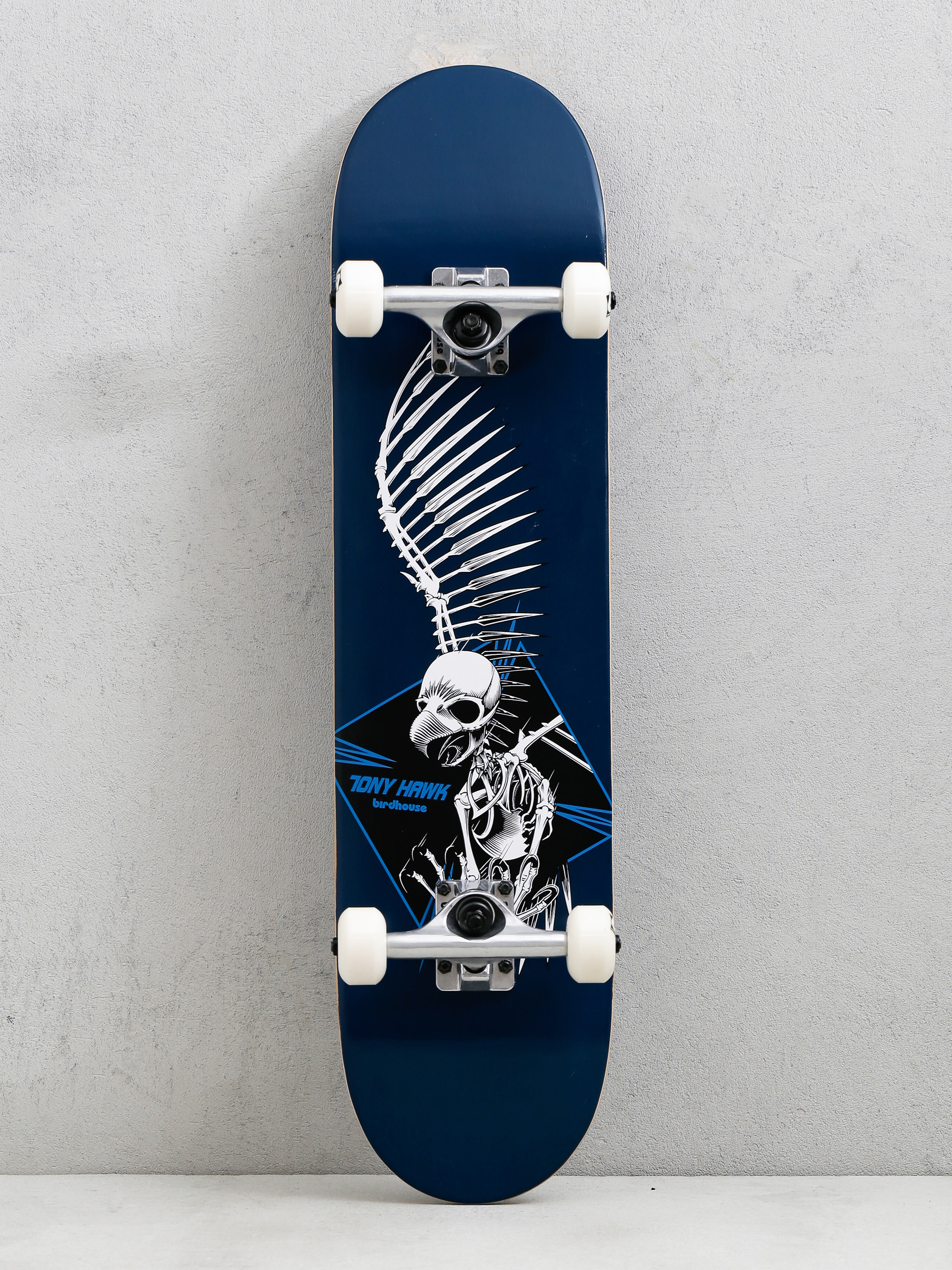 Birdhouse Hawk Full Skull 2 Skateboard - navy blue (blue)