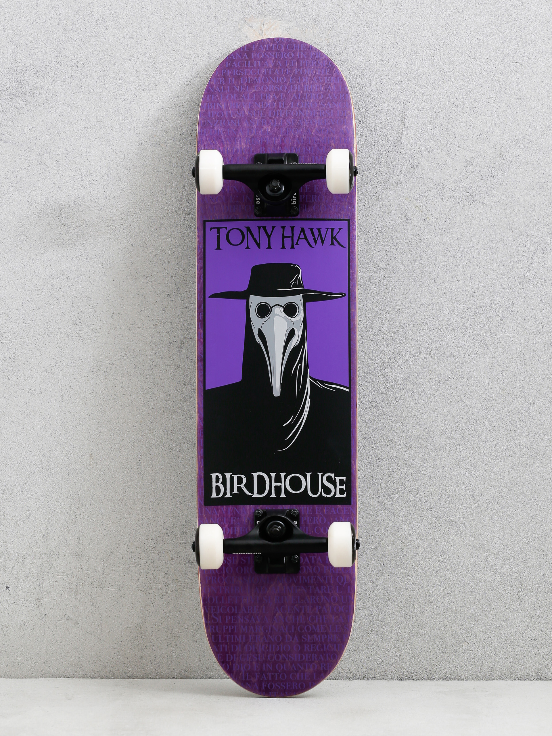 Birdhouse Hawk Plague Doctor Skateboard (purple)