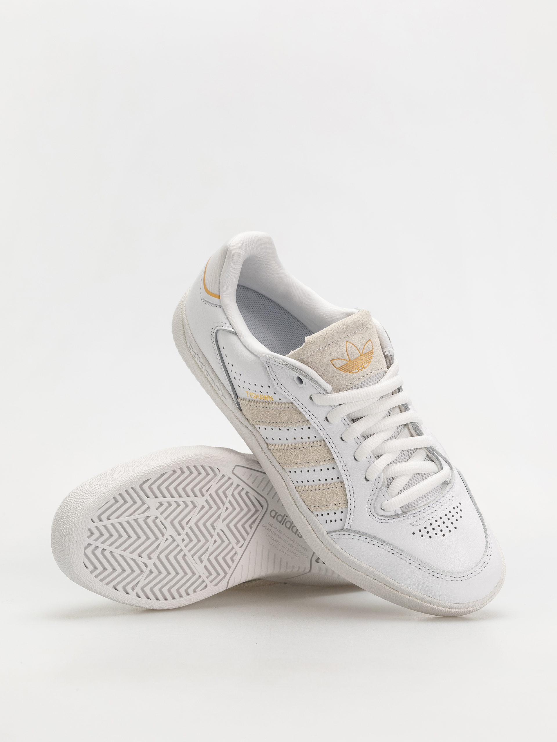 adidas Tyshawn Low Schuhe (ftwwht/ftwwht/goldmt)