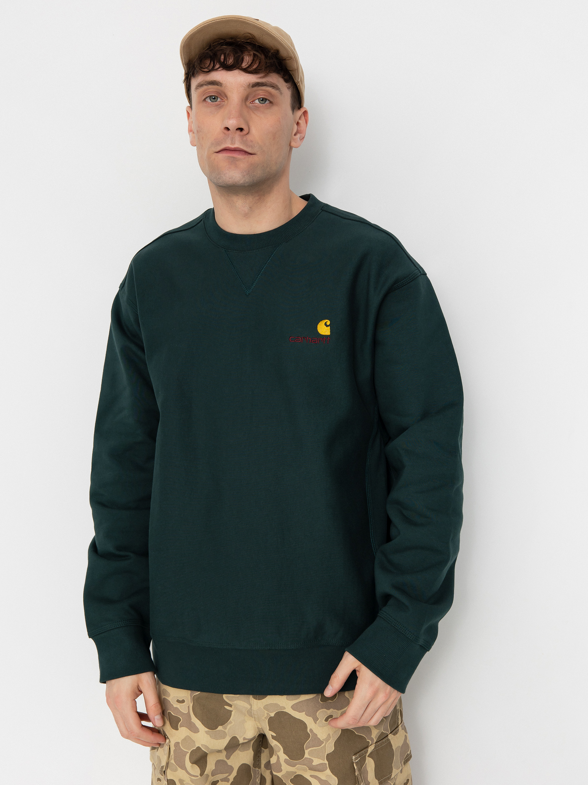 Carhartt WIP American Script Sweatshirt - green (conifer)