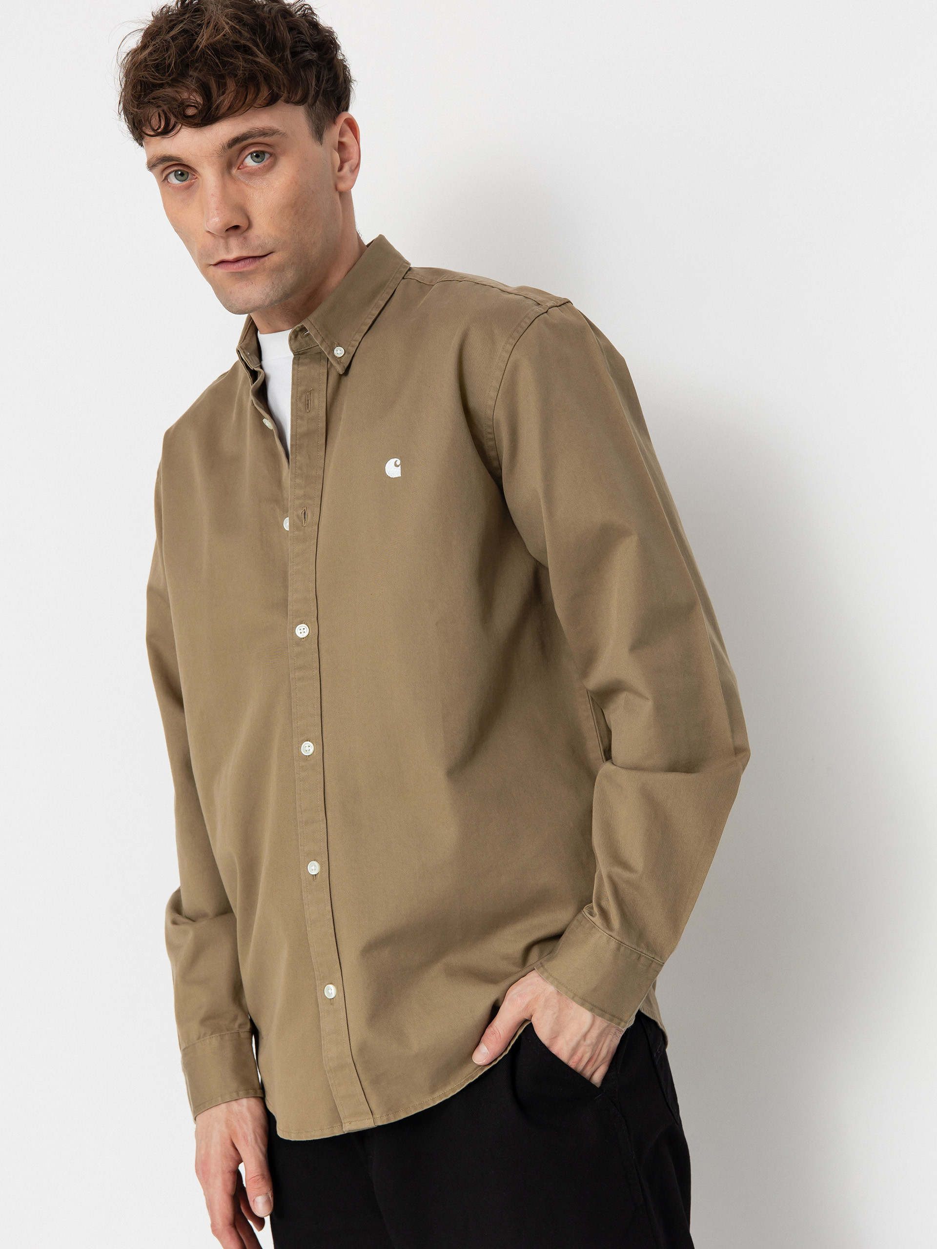 Carhartt WIP Madison Shirt (leather/white)