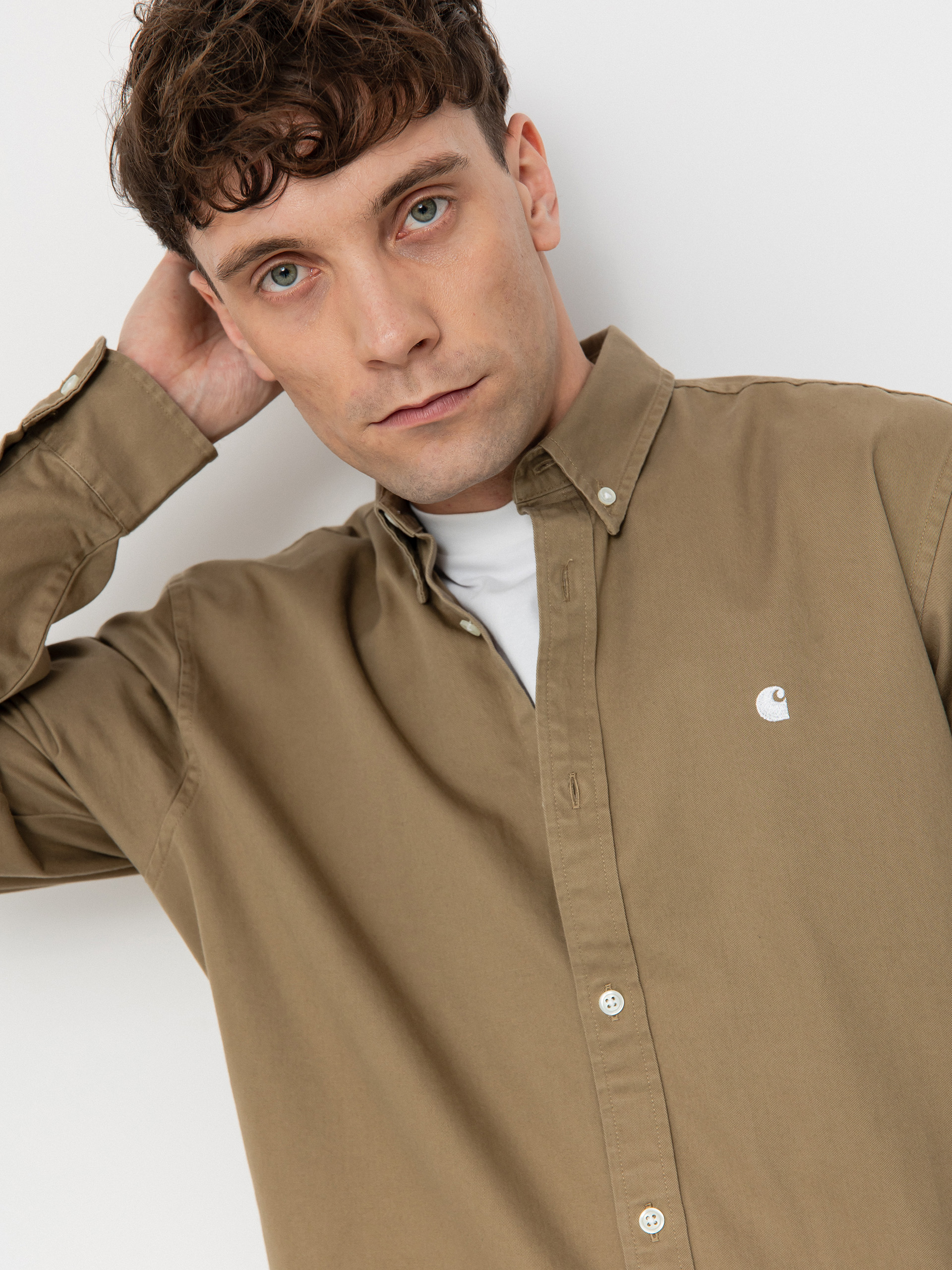 Carhartt WIP Madison Hemd (leather/white)