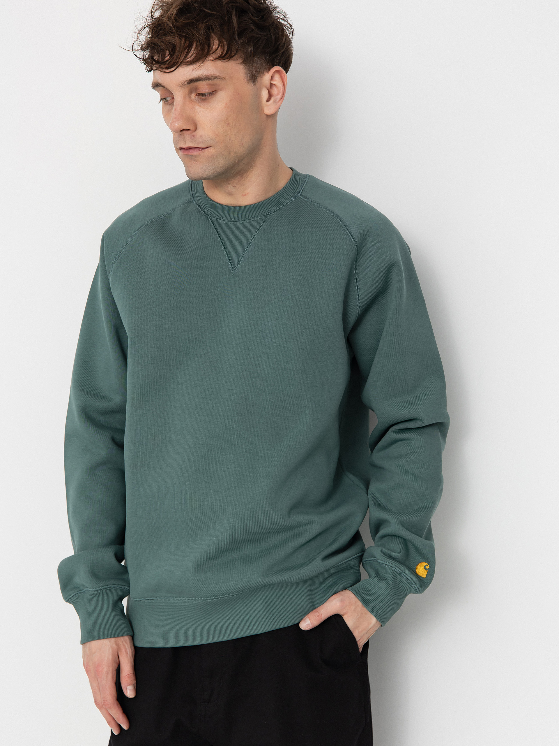 Carhartt WIP Chase Sweatshirt (silver pine/gold)