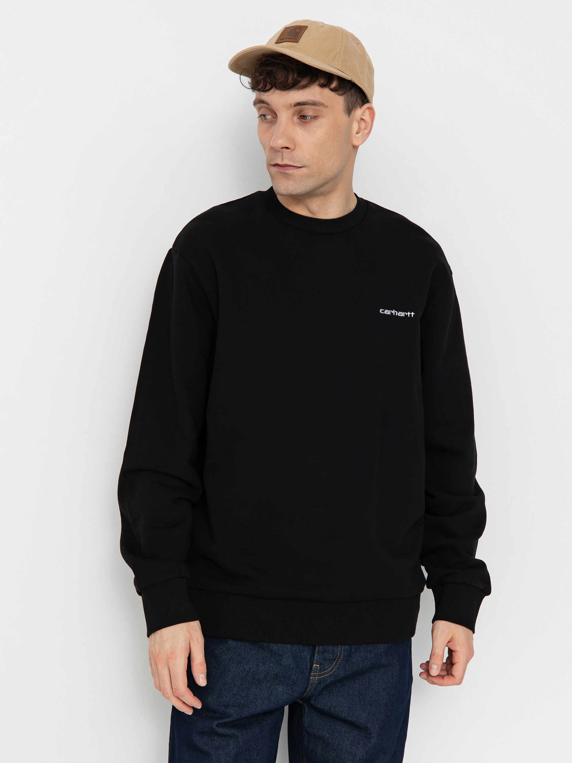 スウェット・トレーナー Carhartt WIP \"Script Embroidery\" sweatshirt Carhartt WIP Script Embroidery Sweatshirt | Black / White