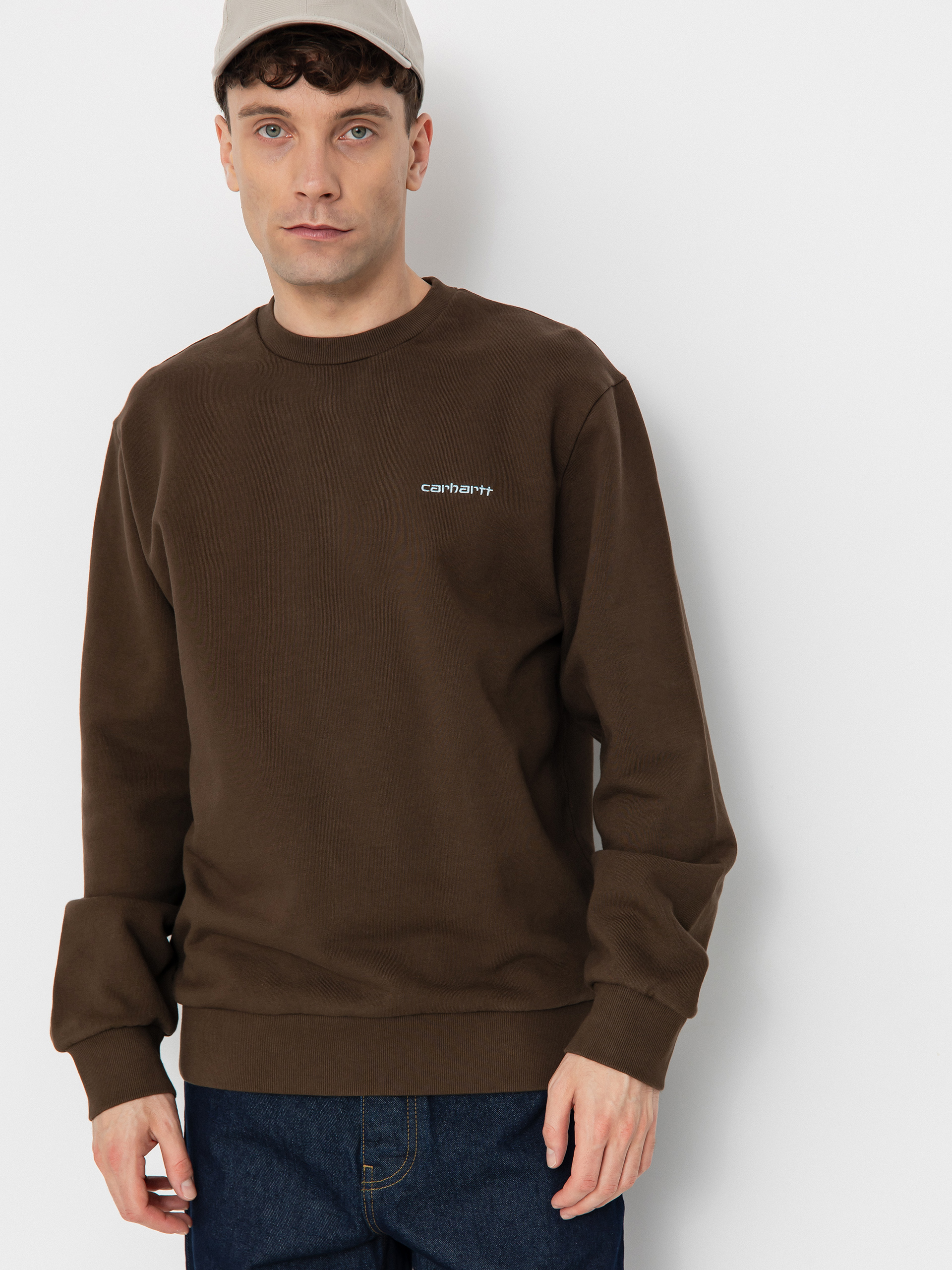 Carhartt WIP Script Embroidery Sweatshirt (liberica/air sky)