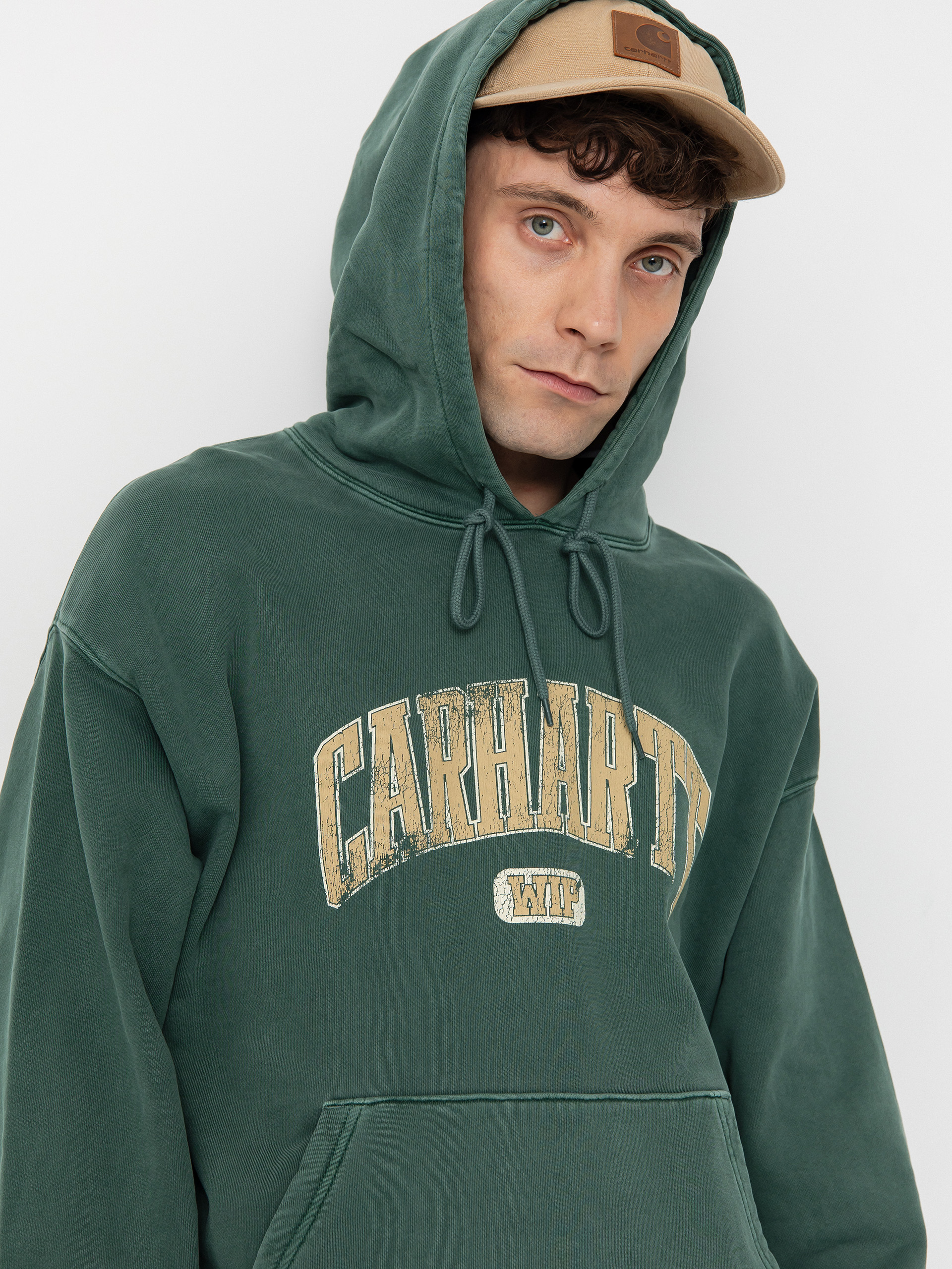 スウェット・トレーナー CARHARTT WIP 'Library' hoodie Green Buy Carhartt WIP Hooded Library Sweatshirt in green