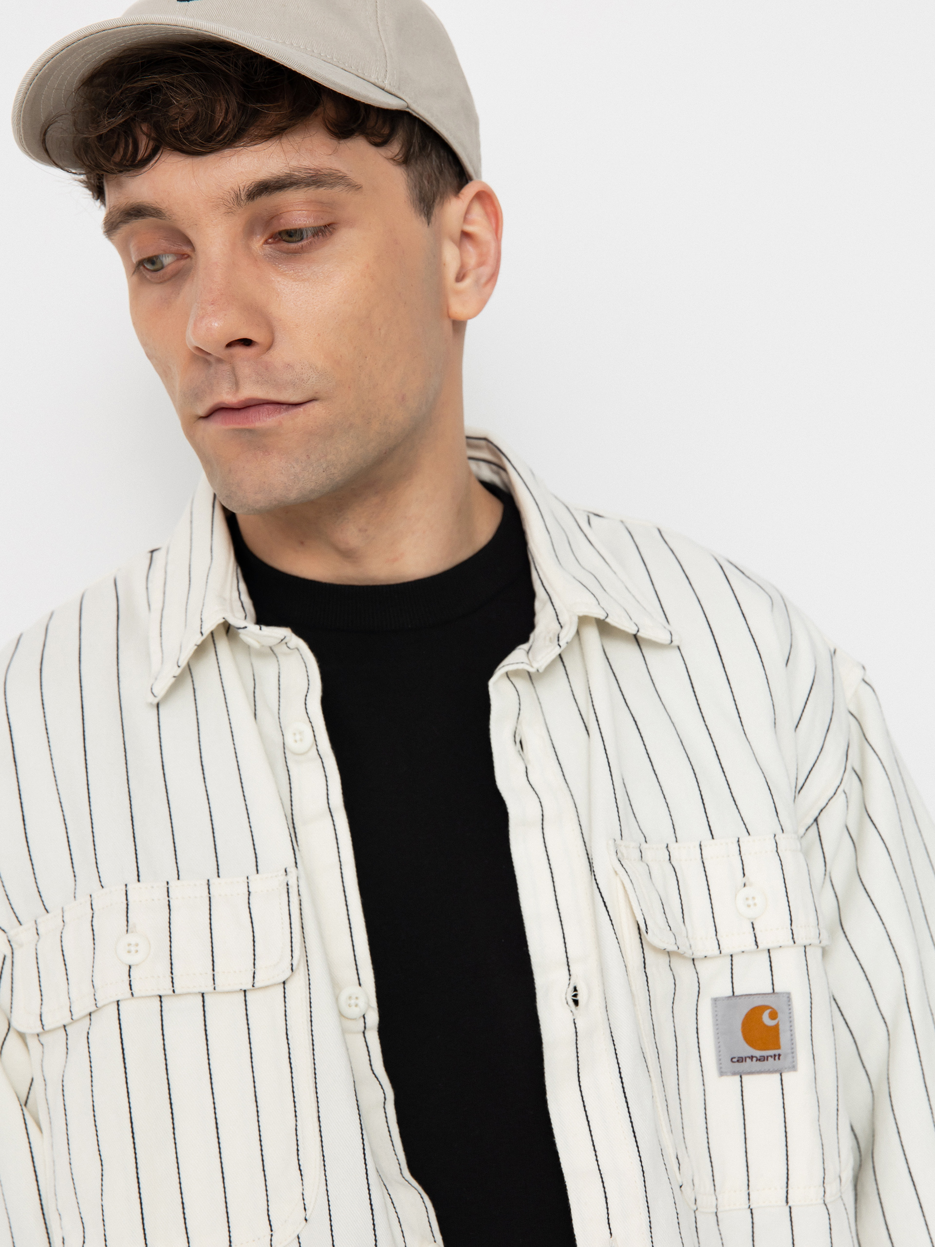 Carhartt WIP Hendry Hemd (seaton stripe/wax/dark navy)