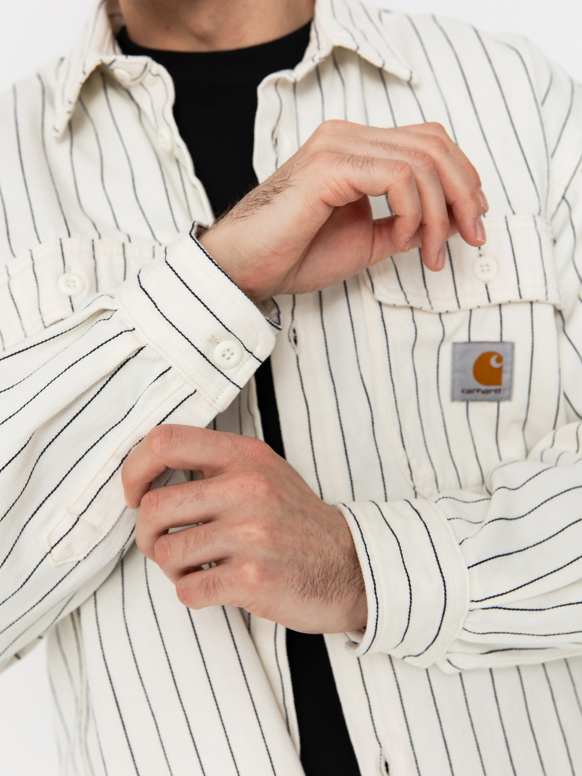 Carhartt WIP Hendry Hemd (seaton stripe/wax/dark navy)