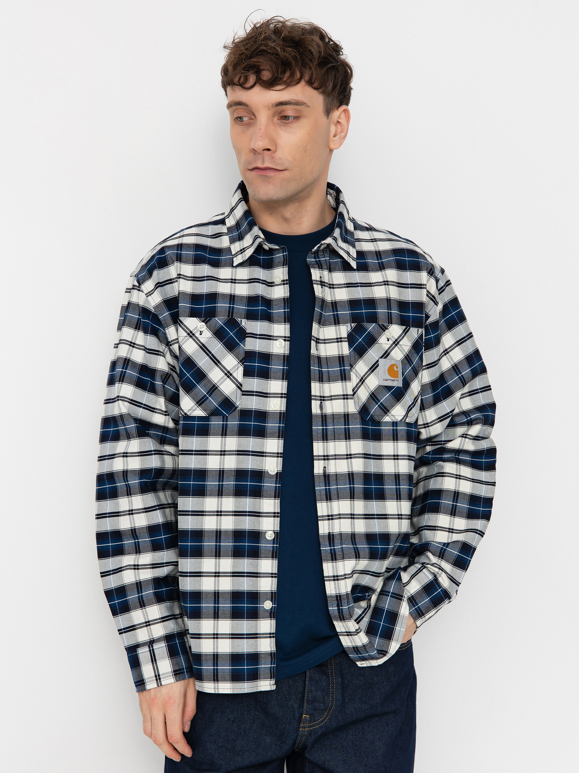 Carhartt WIP Tarbell Shirt (tarbell check/dark navy/white)