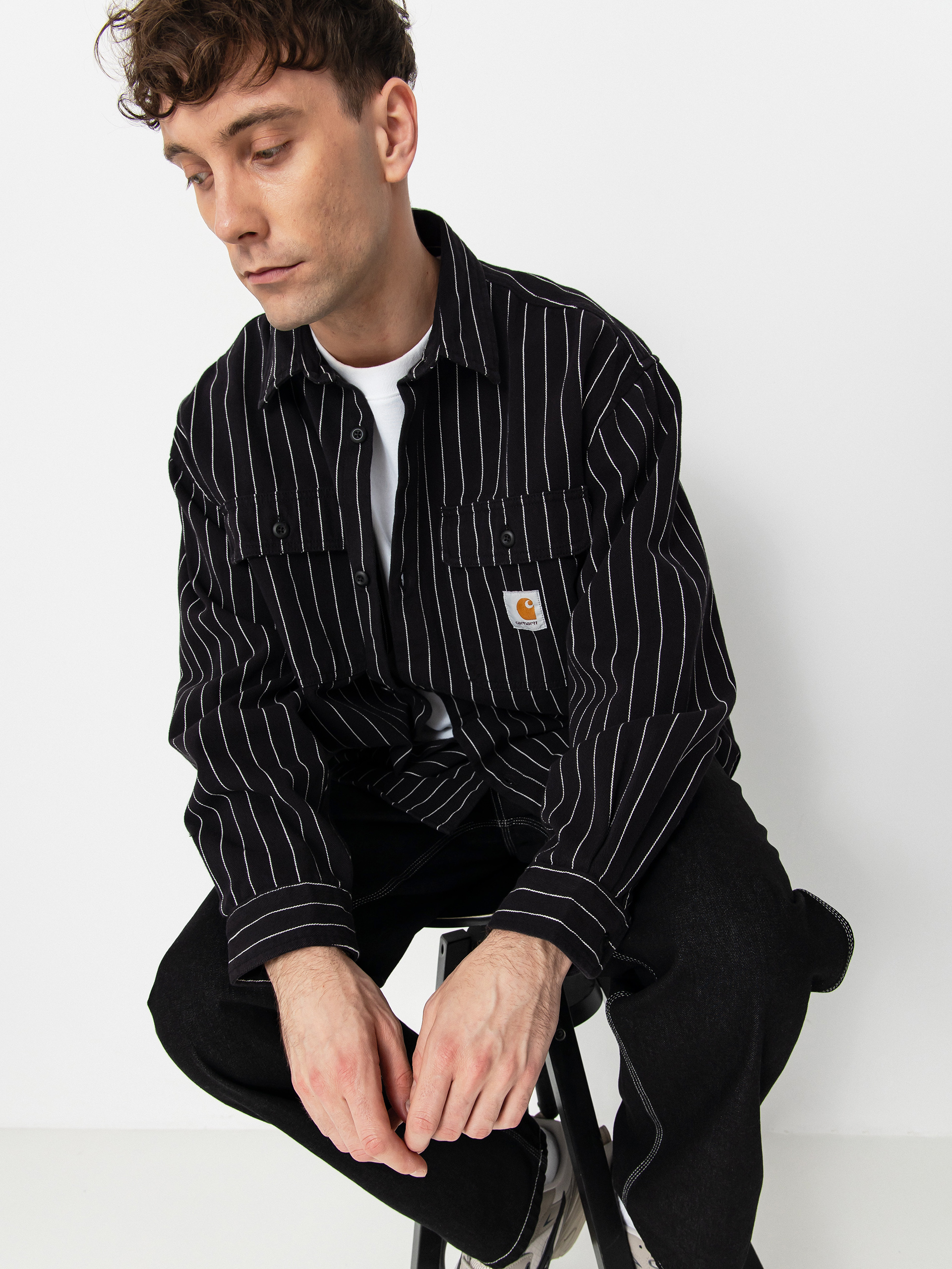 Carhartt WIP Hendry Hemd (seaton stripe/black/wax)