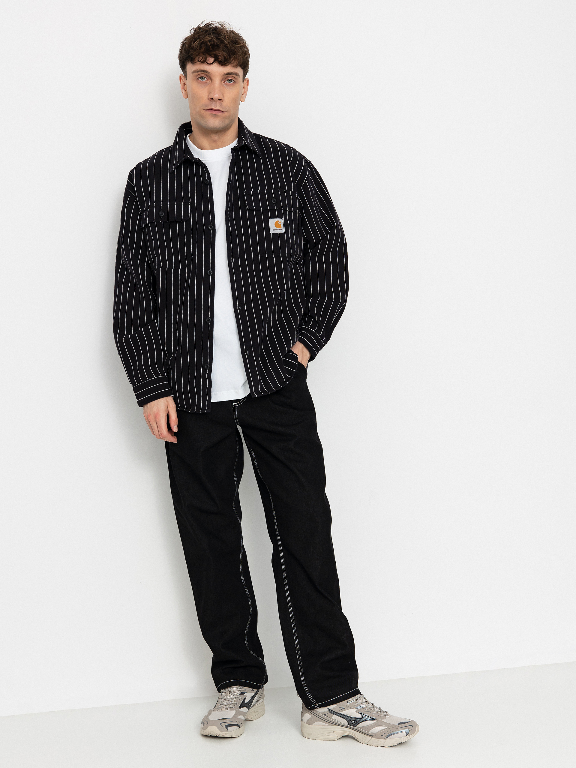 Carhartt WIP Hendry Hemd (seaton stripe/black/wax)
