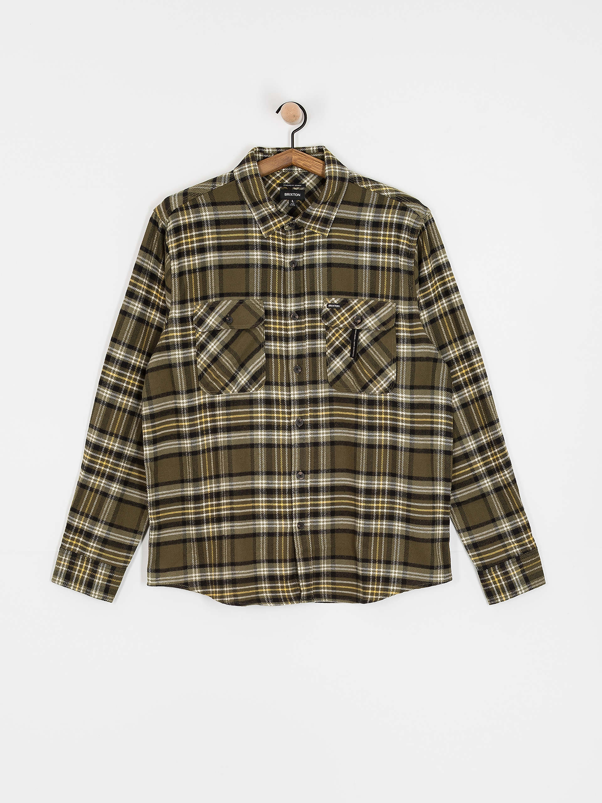 Brixton Bowery Flannel Hemd (ivy green/olive surplus/black)