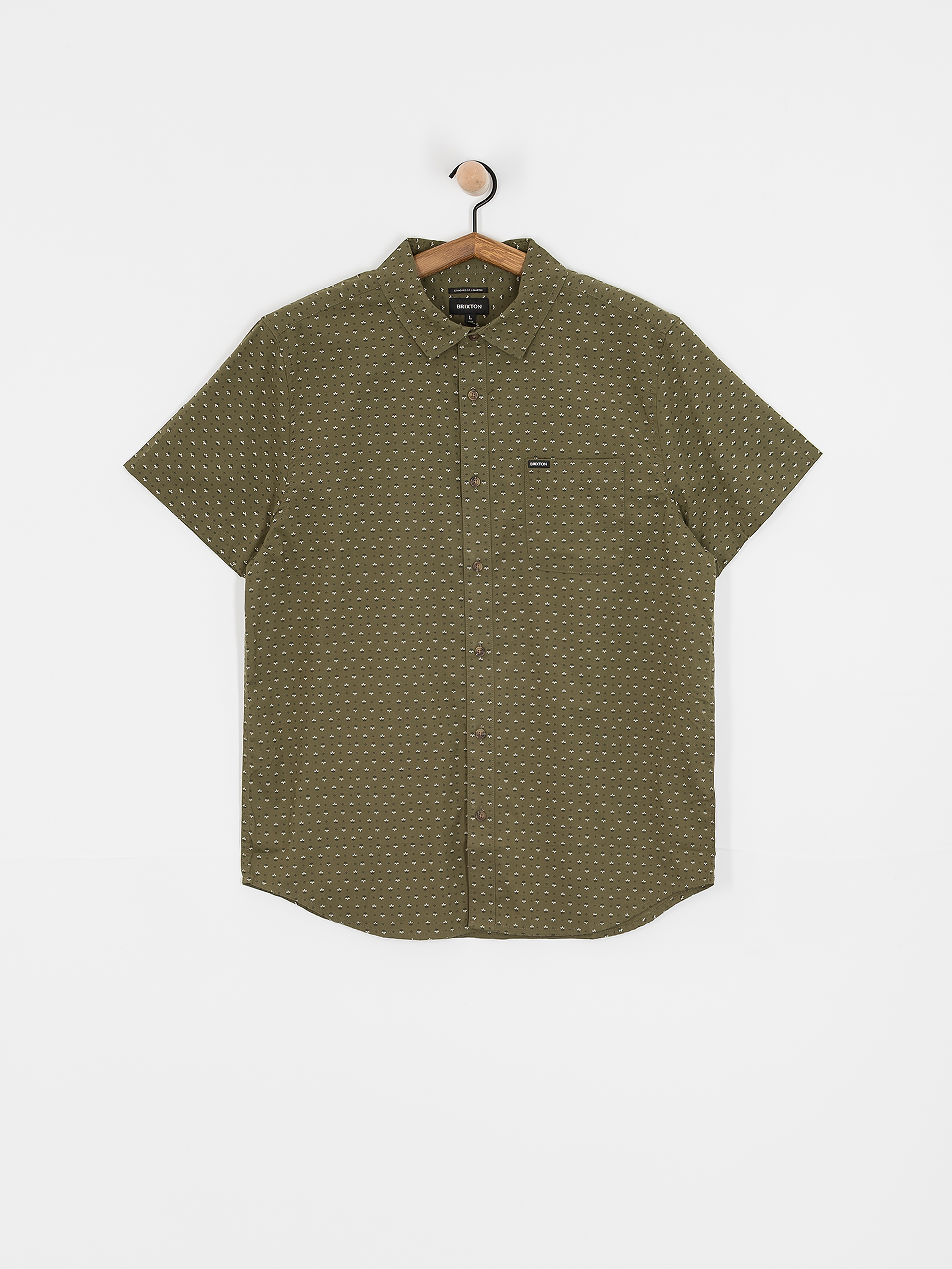 Brixton Charter Print Shirt (ivy green/micro floral)