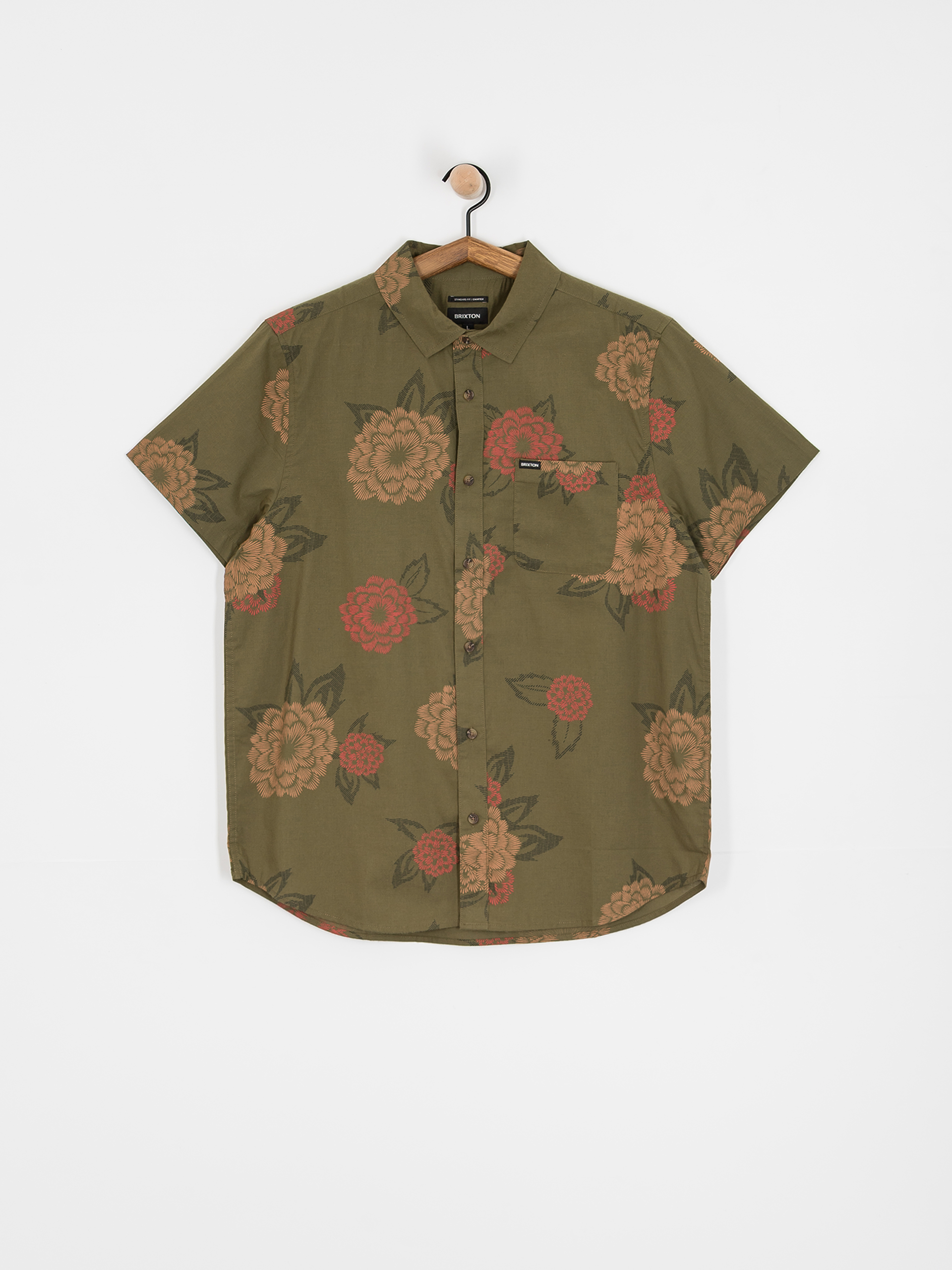 Brixton Charter Print Hemd (ivy green/painterly floral)