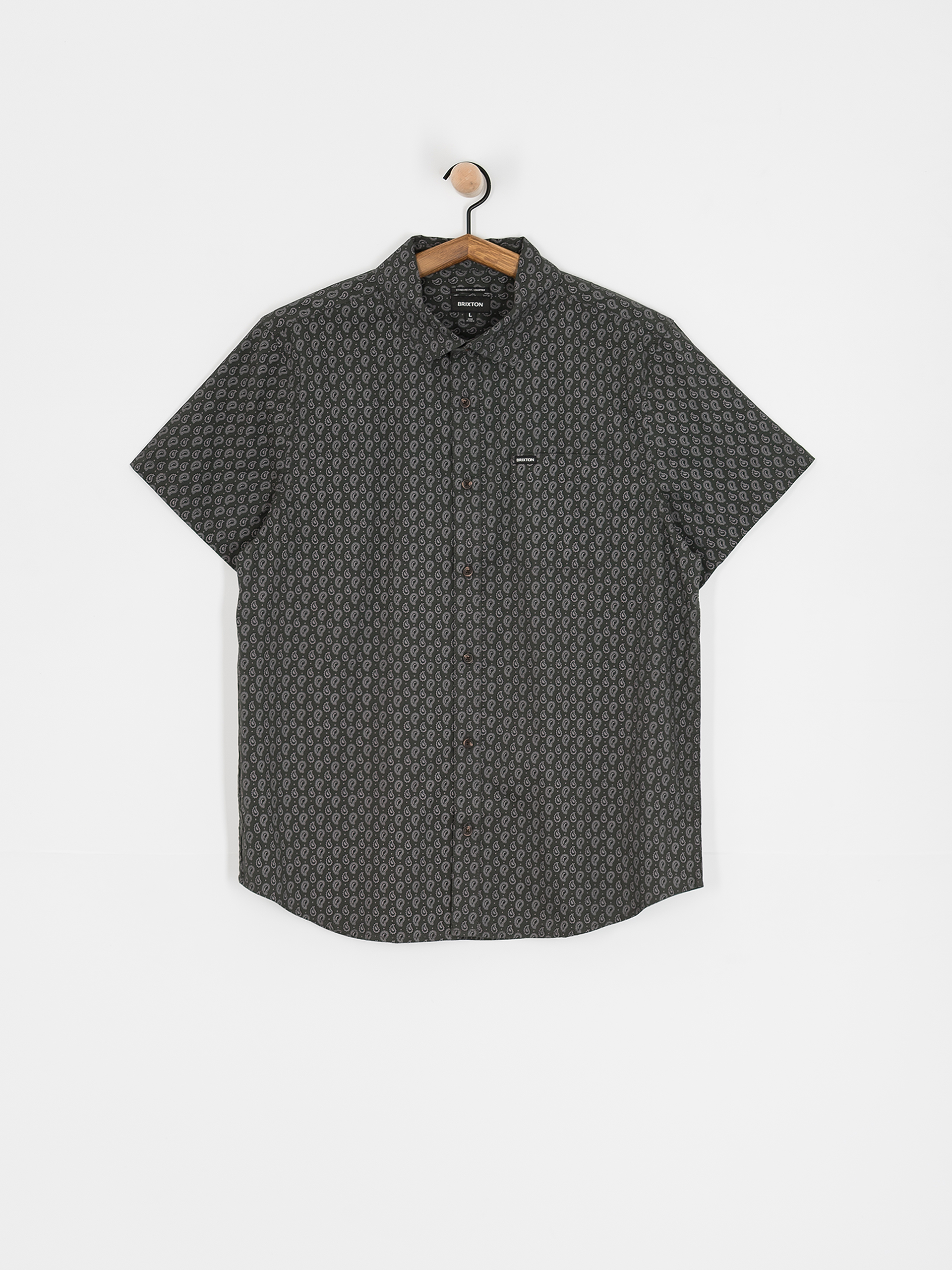 Brixton Charter Print Hemd (washed black/paisley)