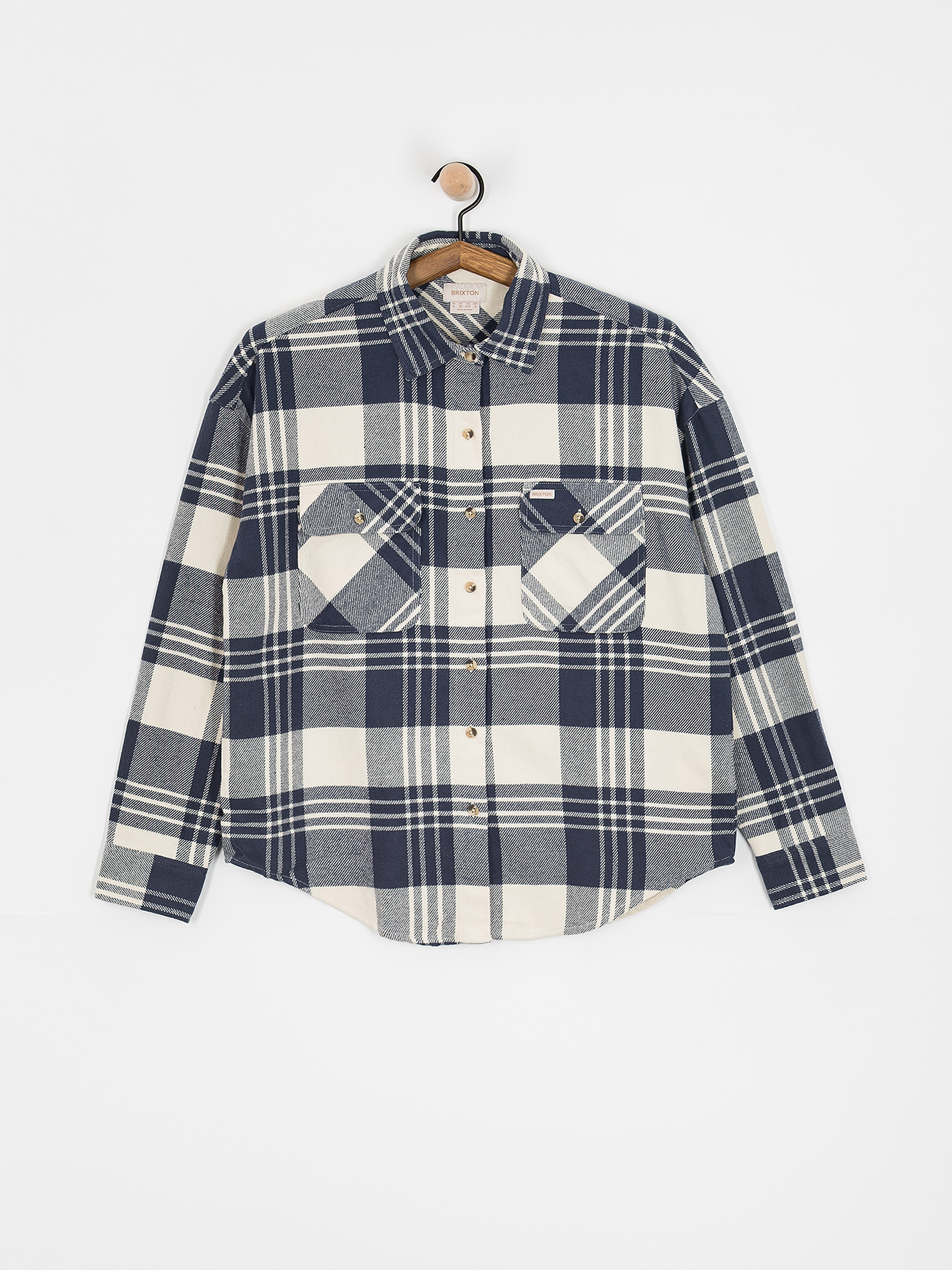 Brixton Bowery Classic Flannel Shirt Wmn (azure blue/whitecap plaid)