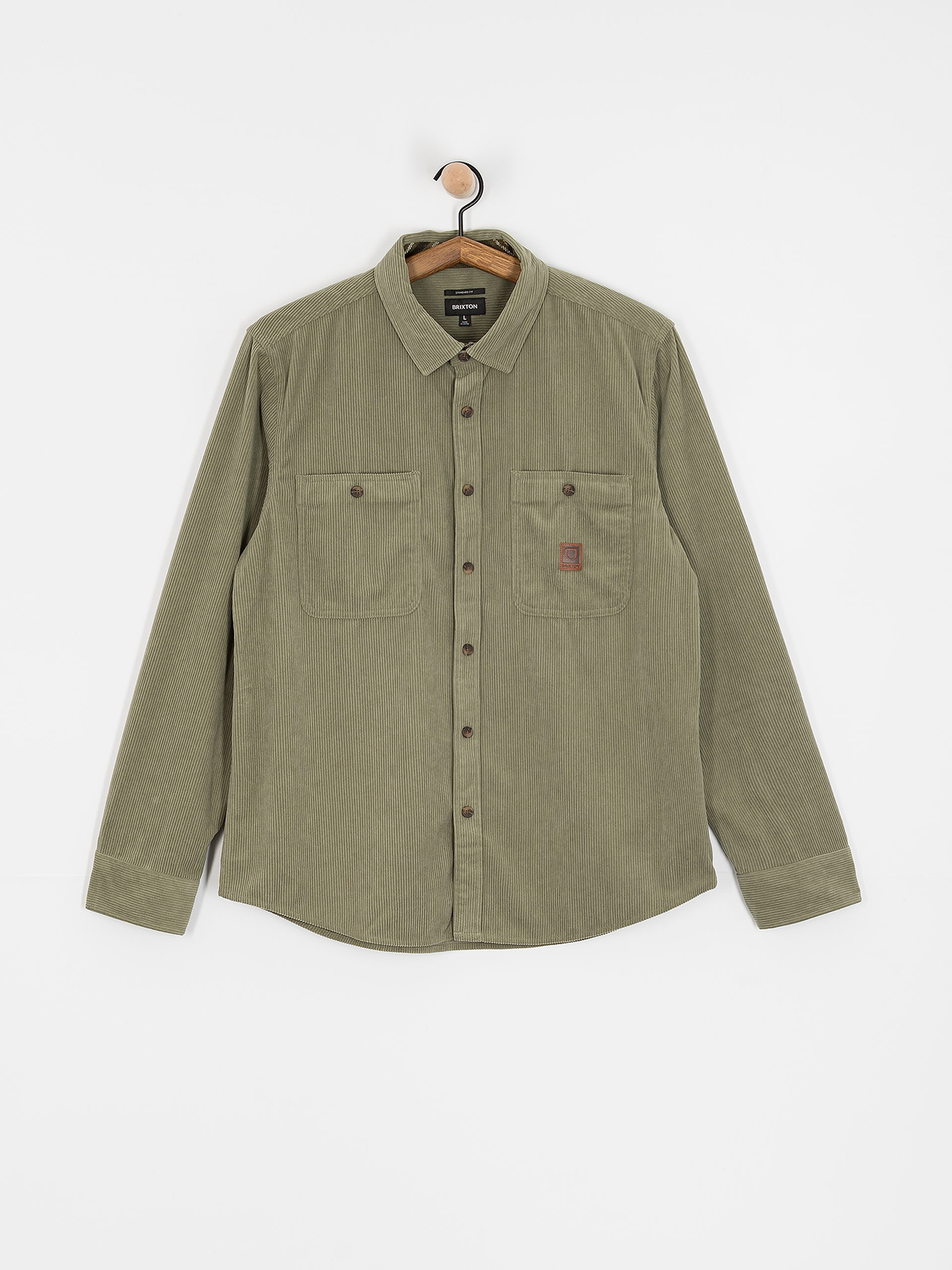 Brixton The Field Corduroy Overshirt Hemd (military olive)