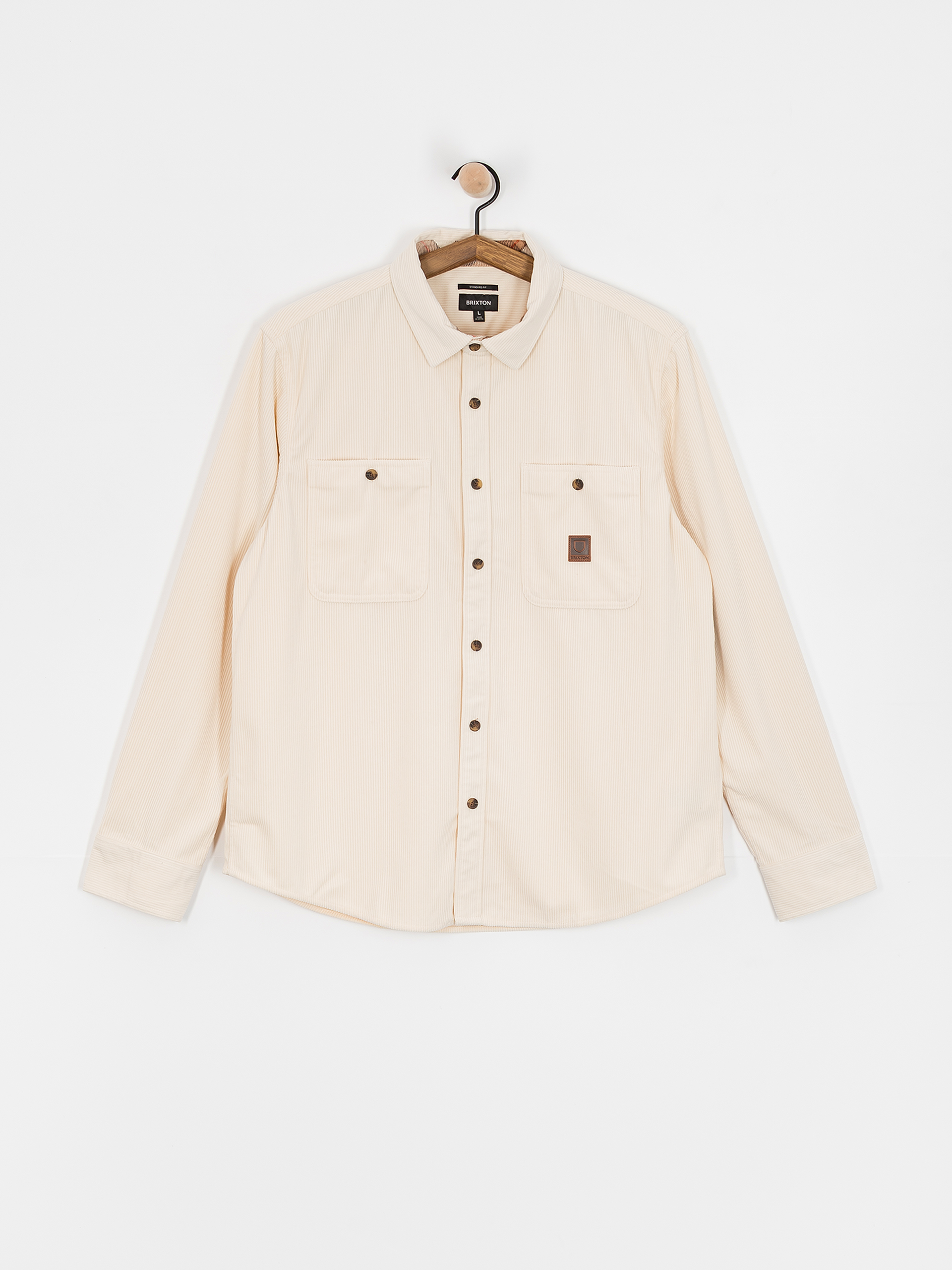 Brixton The Field Corduroy Overshirt Hemd (whitecap)