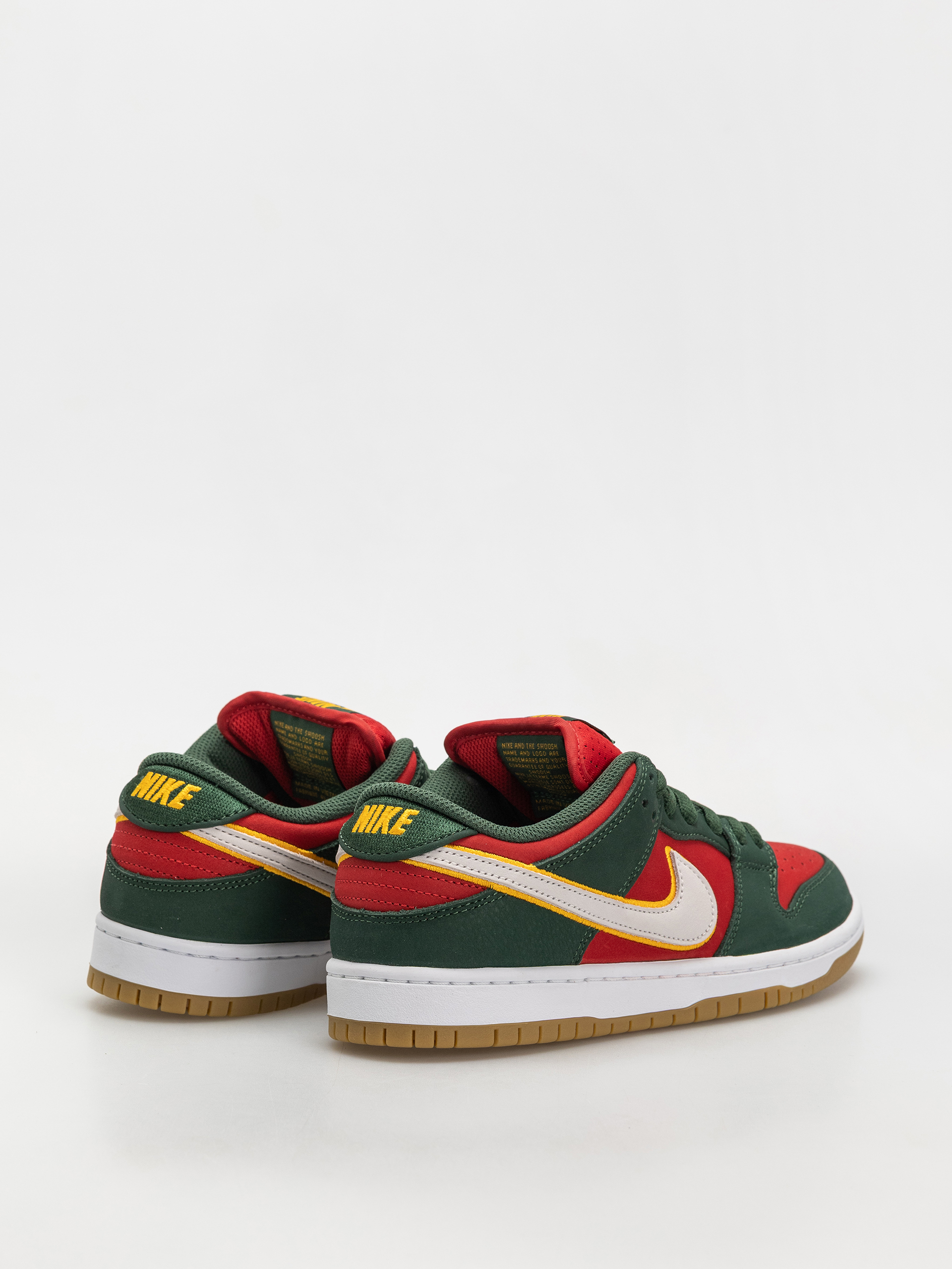 Nike SB Dunk Low Pro Prm Schuhe (fir/white university gold fire red)