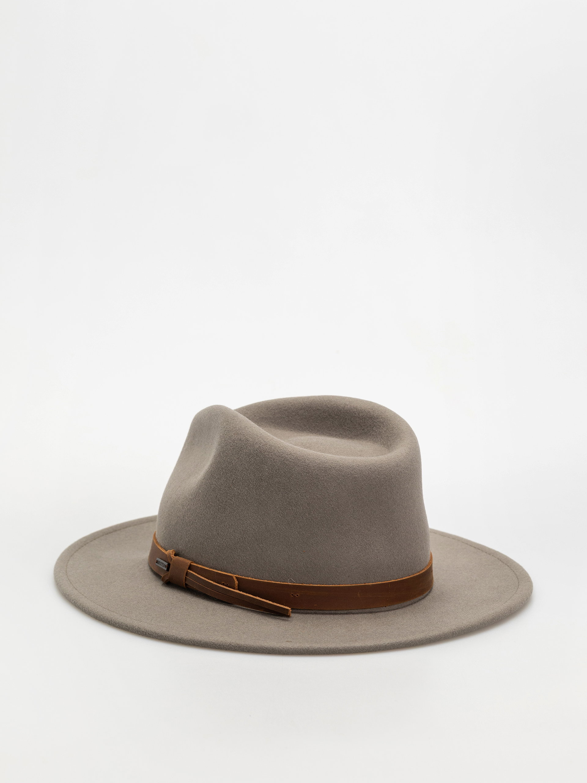 Brixton Messer Traditional Fedora Hat - grey (brindle)